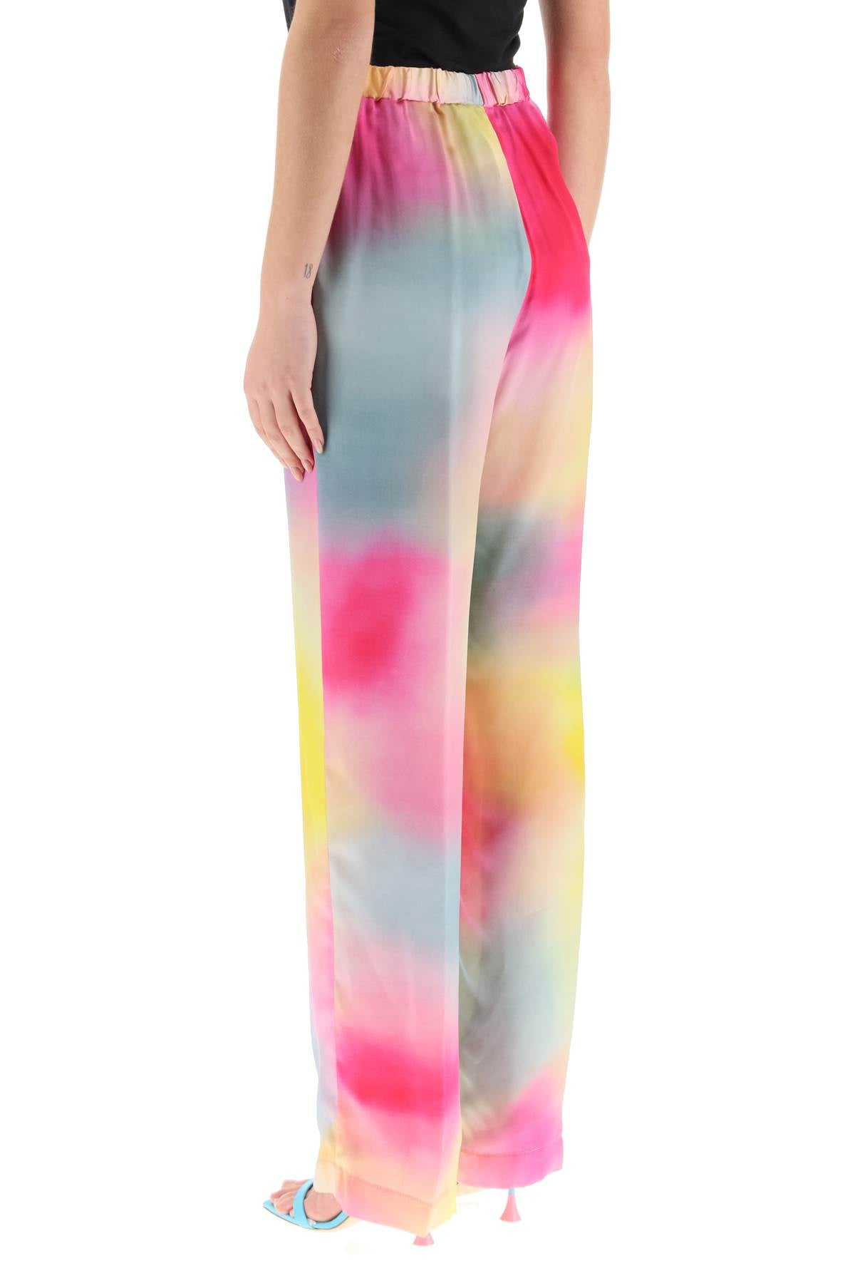 Msgm Multicolored Satin Pants