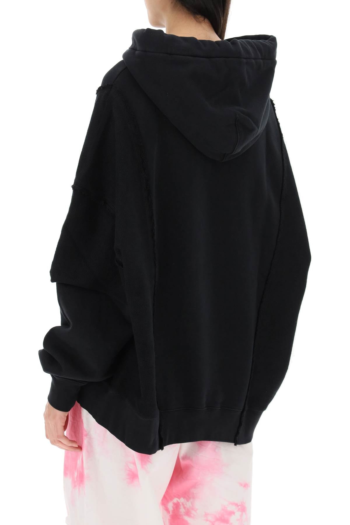 Khrisjoy Oversized Hooded Sweatshirt   Black