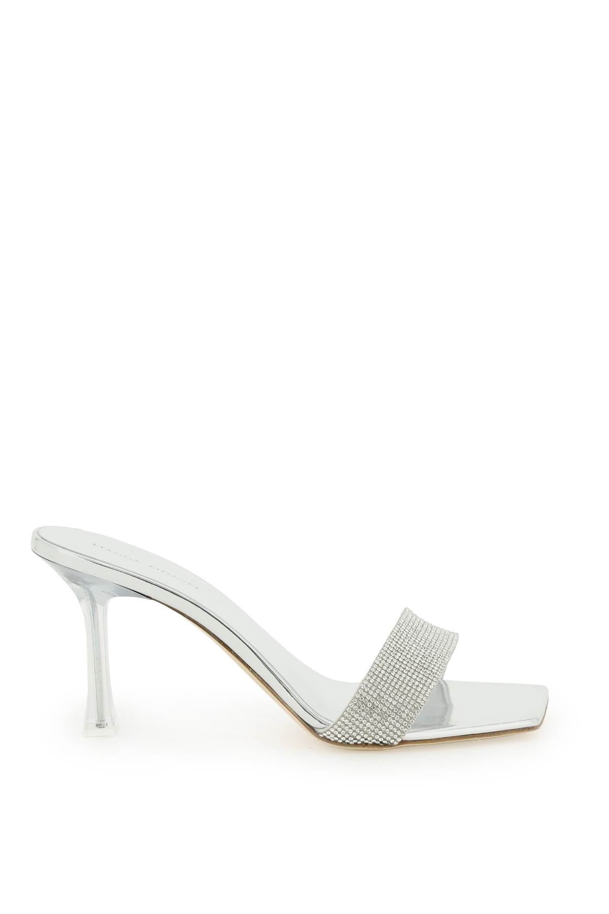 Magda Butrym Mules With Rhinestones   Silver