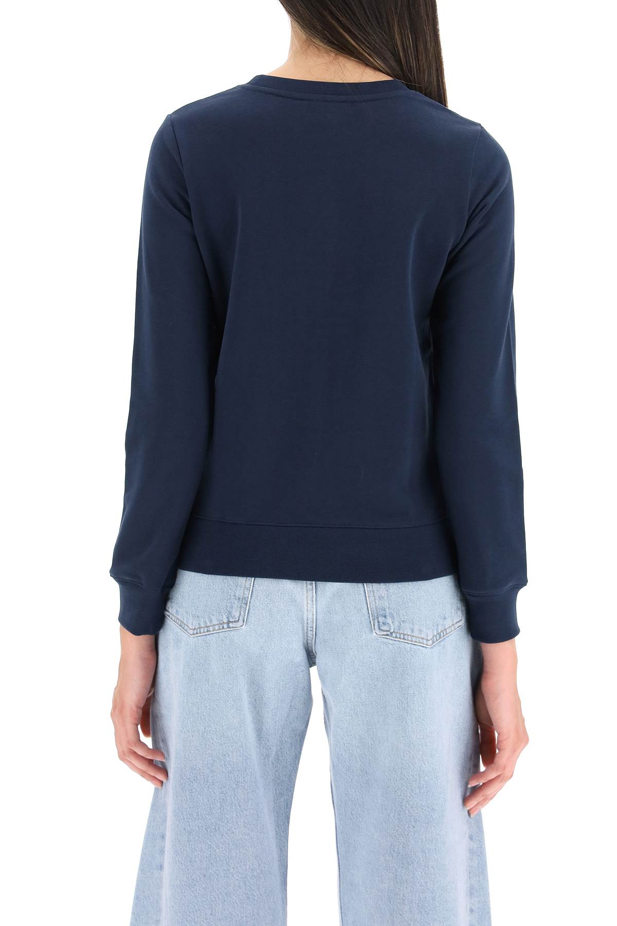 A.P.C. Tina Sweatshirt With Embroidered Logo   Blue