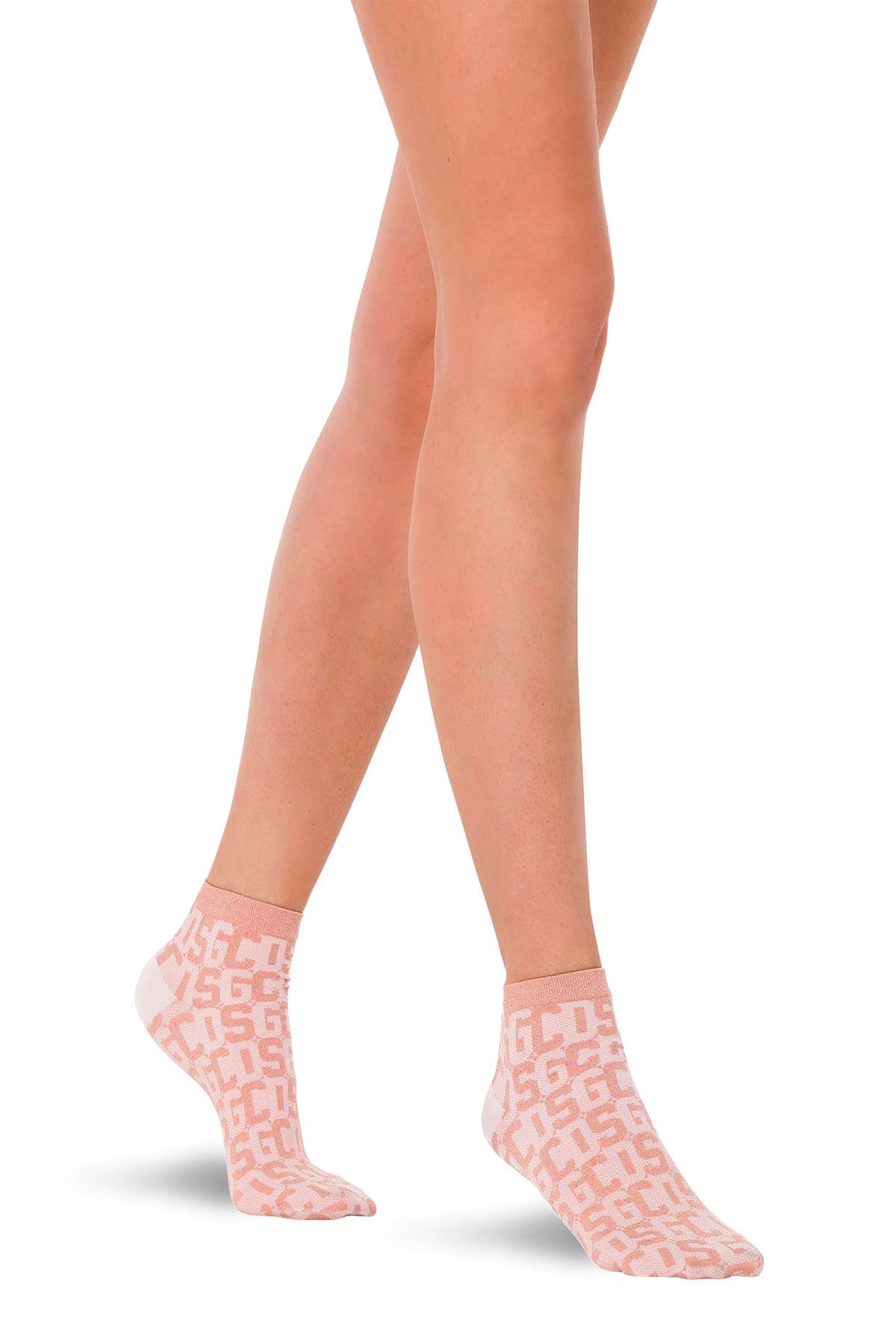 Gcds   X Wolford Monogram Socks   Pink