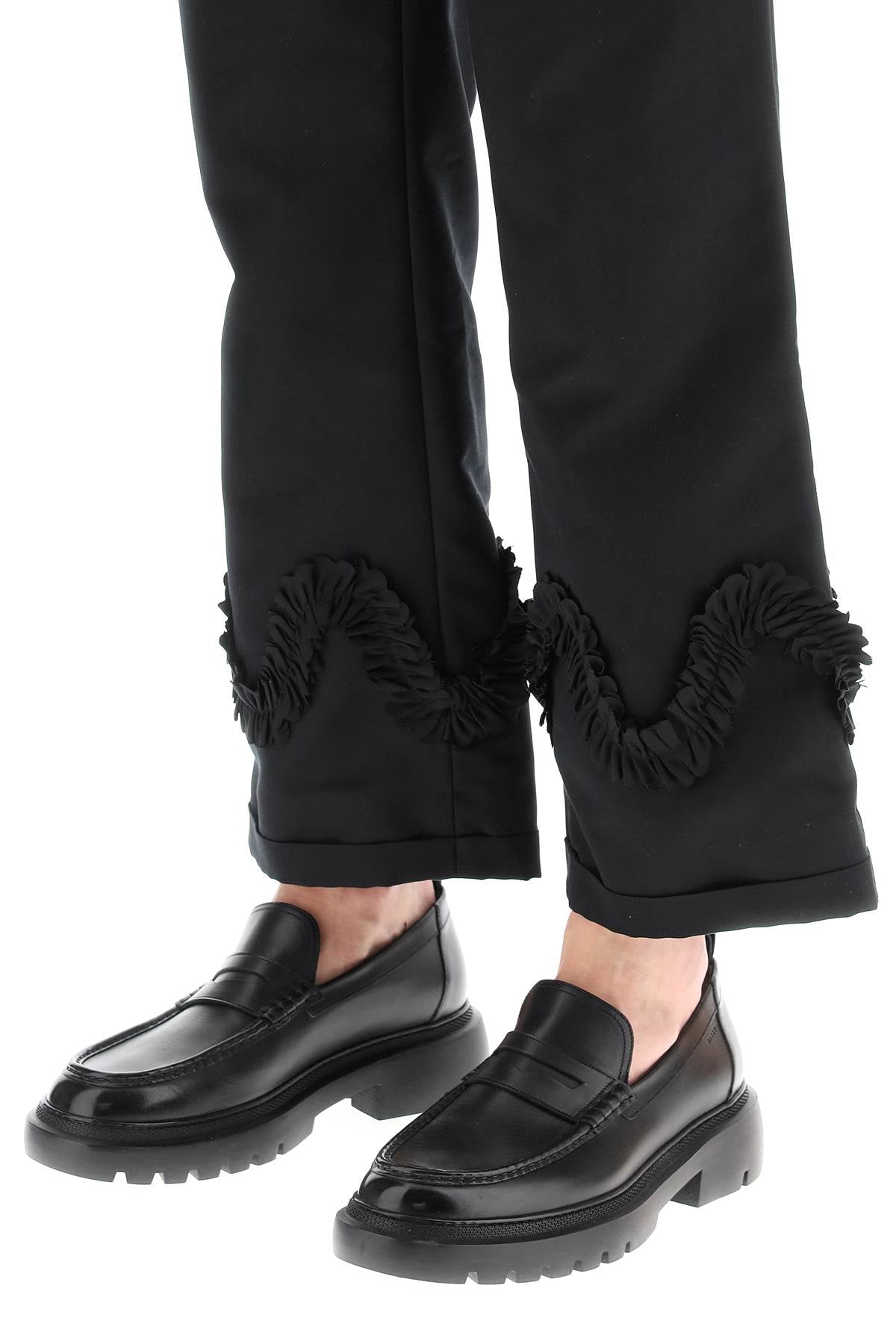 Sky High Farm Ruffled Faille Pants   Black