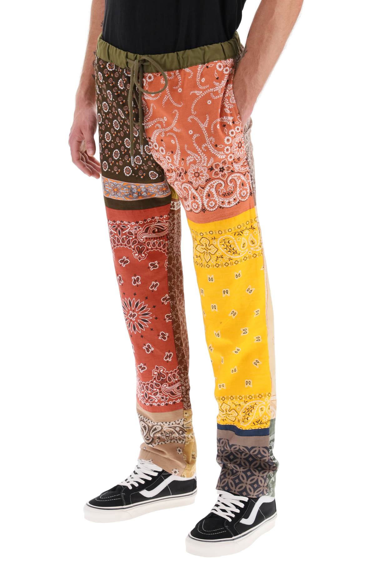 Children Of The Discordance Bandana Patchwork Pants   Brown