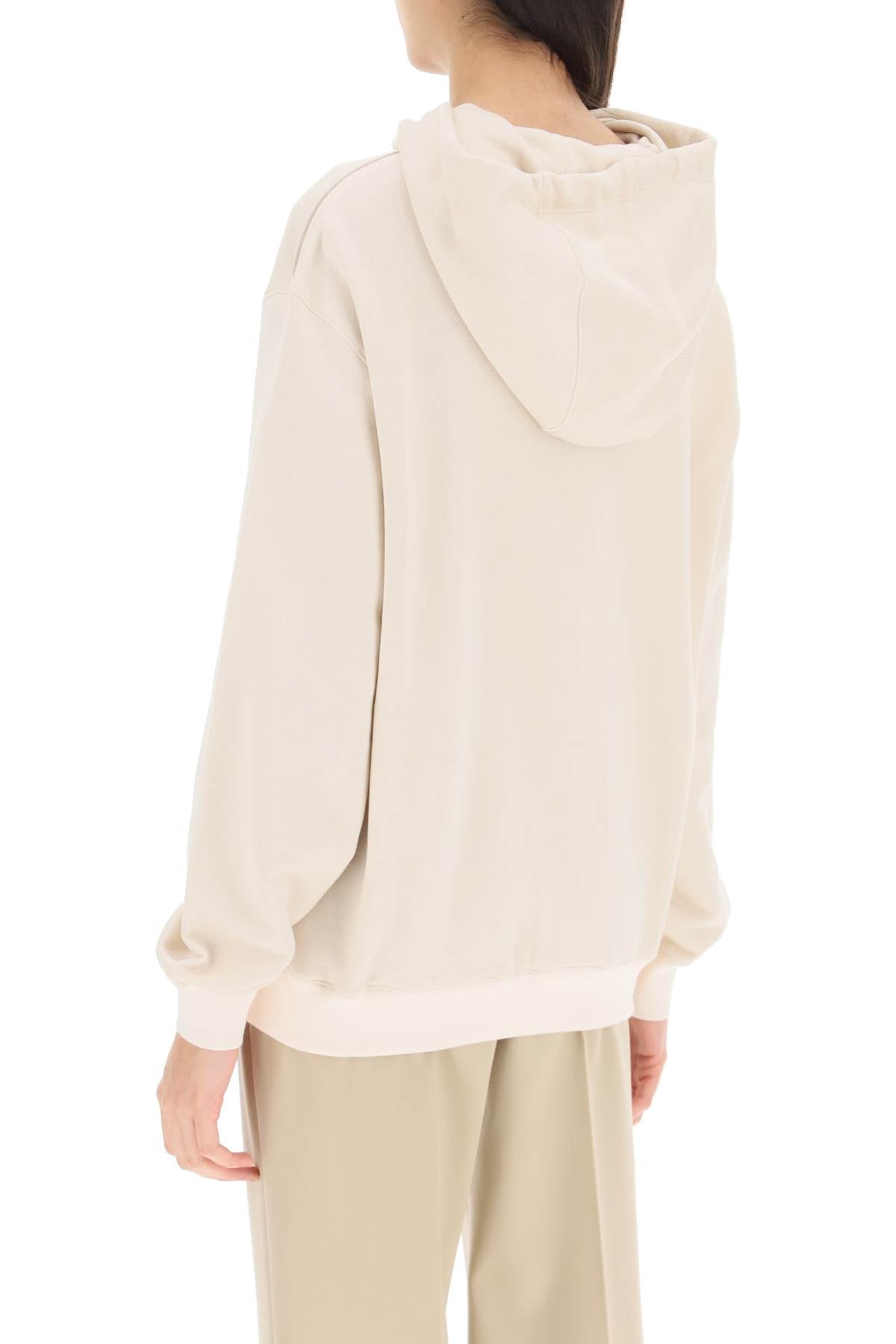 Agnona Logo Hoodie   Beige