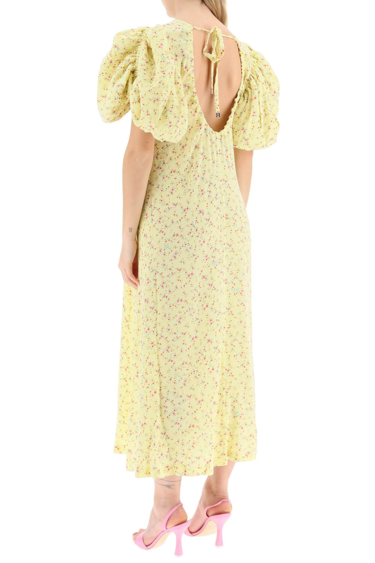 Rotate 'Duddy' Jacquard Dress   Yellow