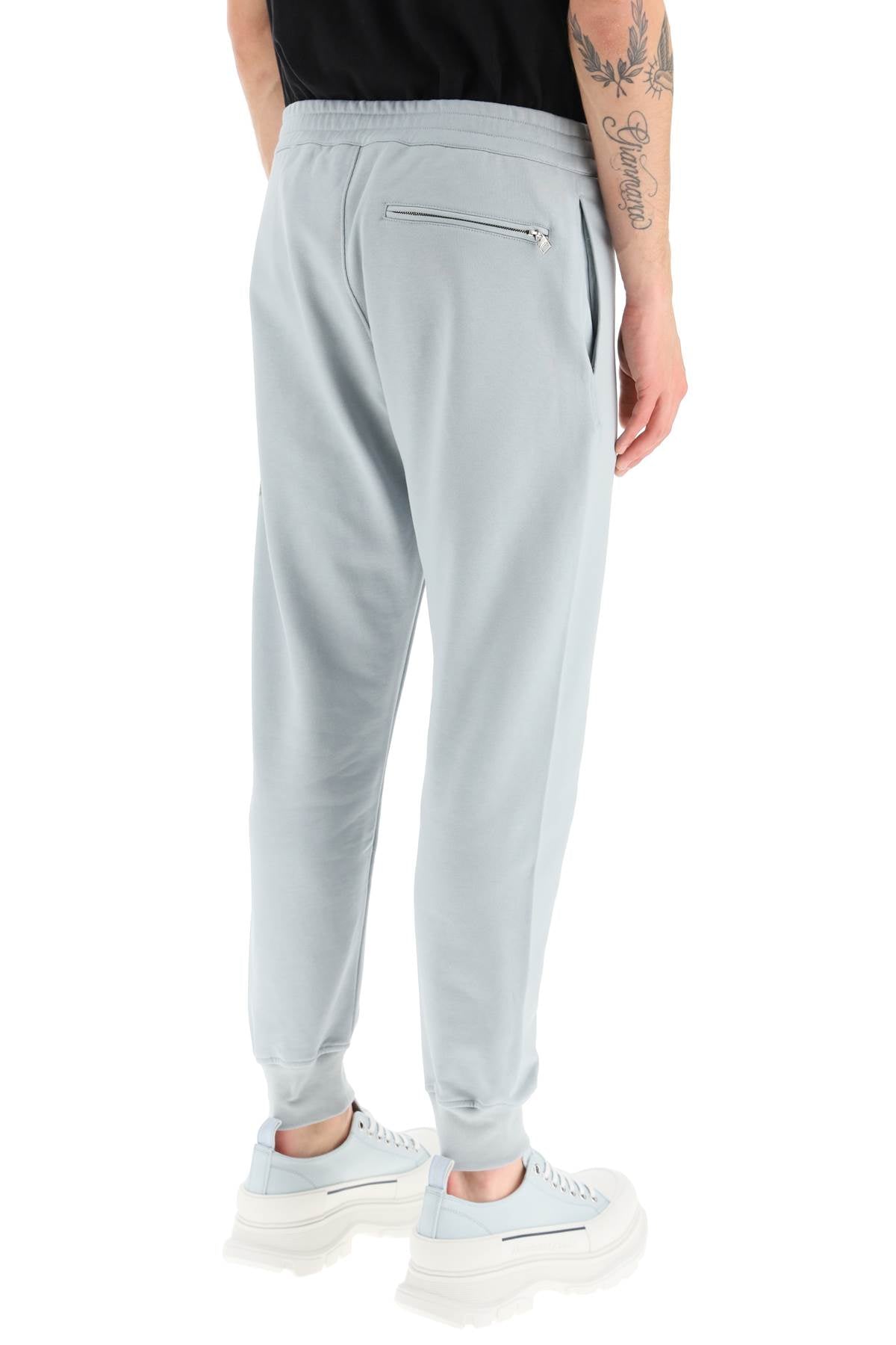 Alexander Mcqueen Mcqueen Graffiti Sweatpants   Light Blue