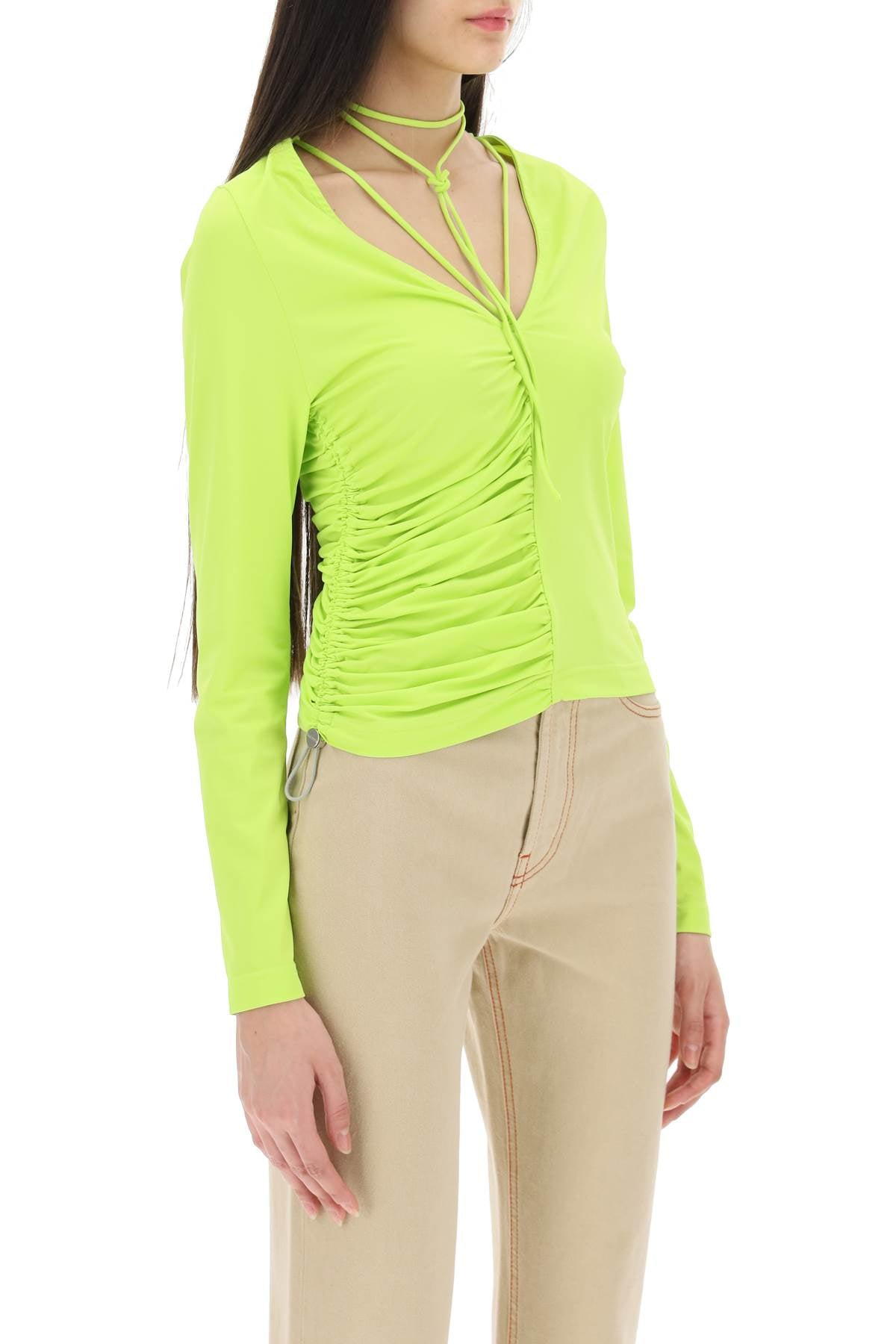 Saks Potts 'Buta' Ruched Top   Fluo