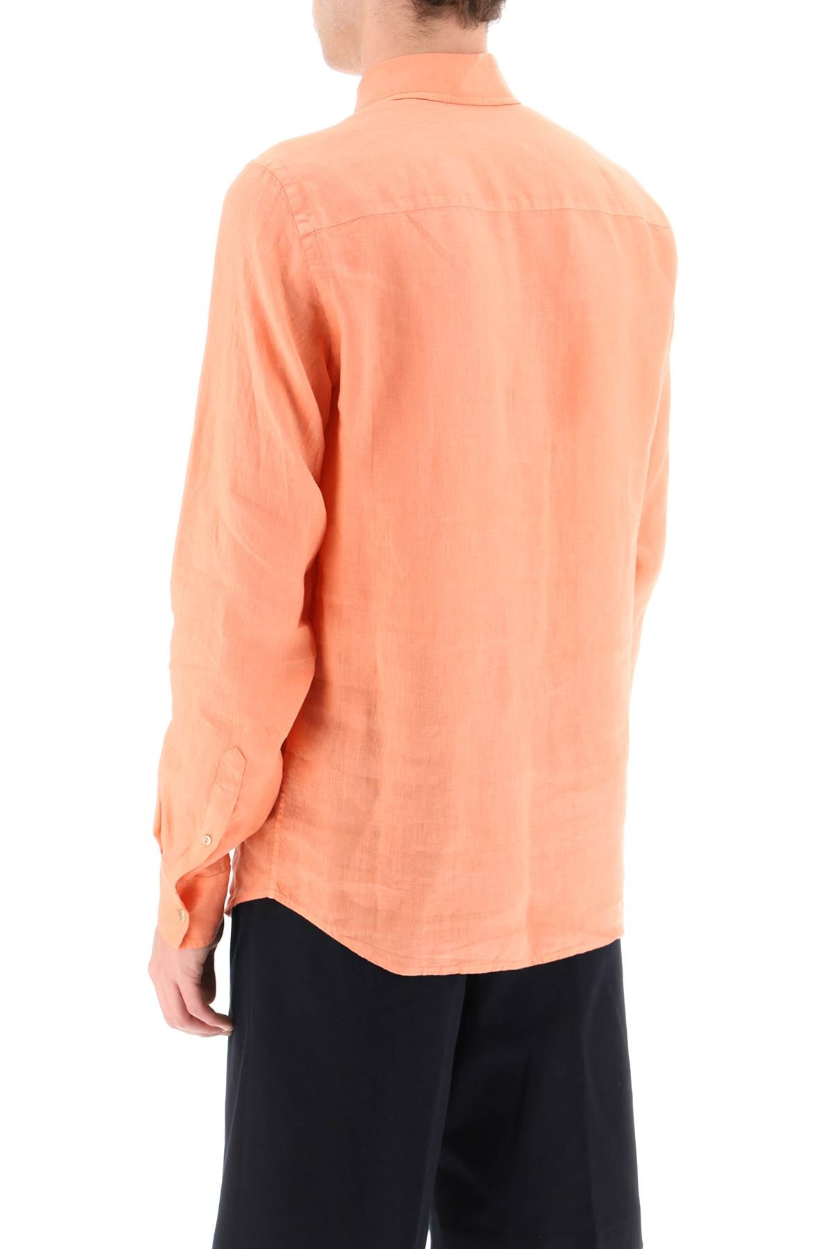 Agnona Classic Linen Shirt   Orange