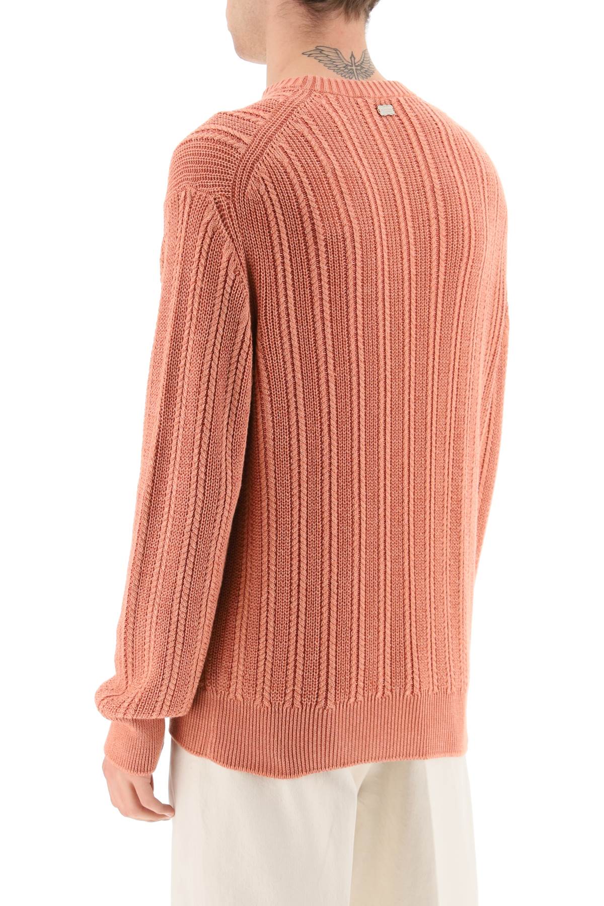 Agnona Cashmere*** Silk And Cotton Sweater   Pink