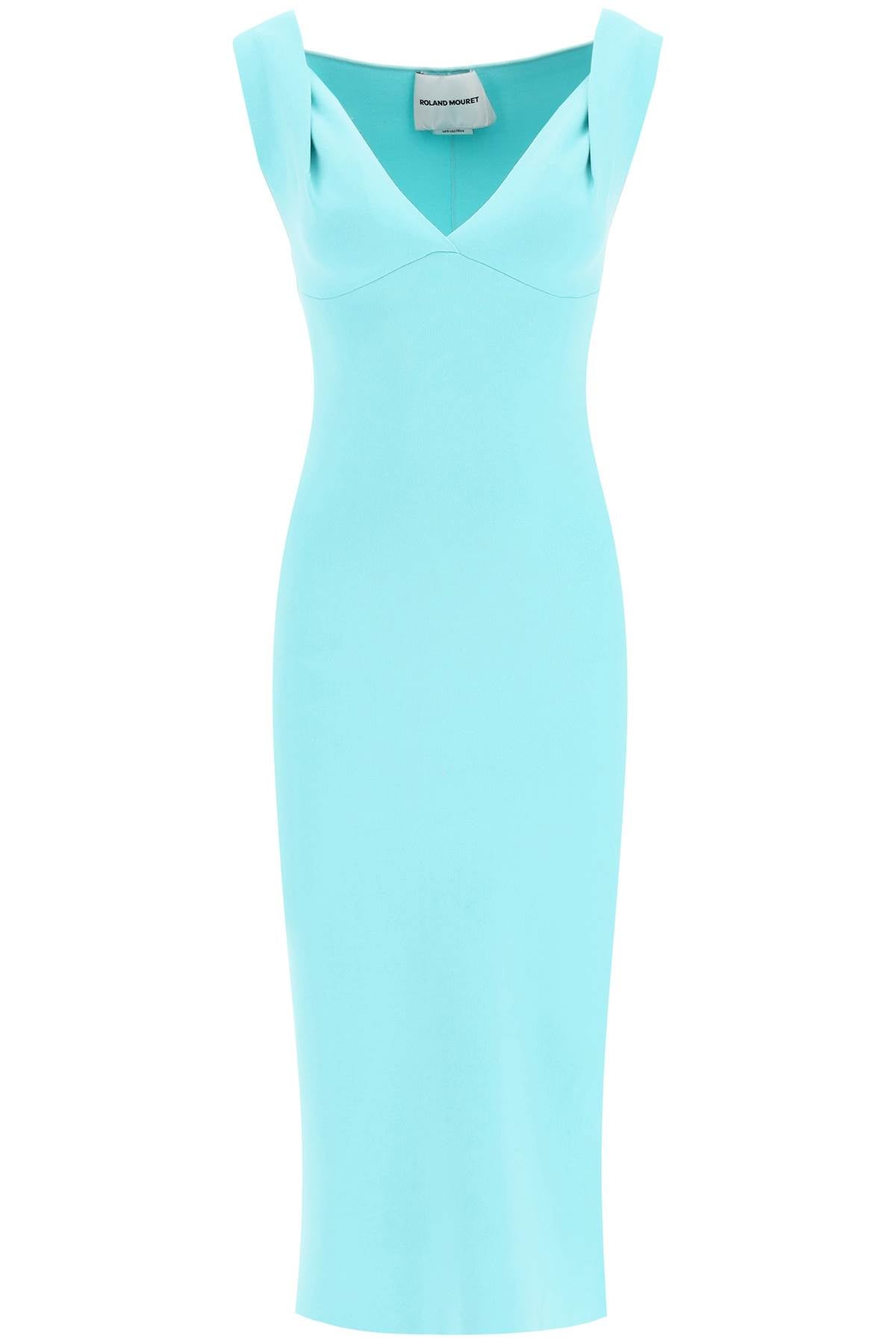 Roland Mouret Knit Fitted Midi Dress   Green