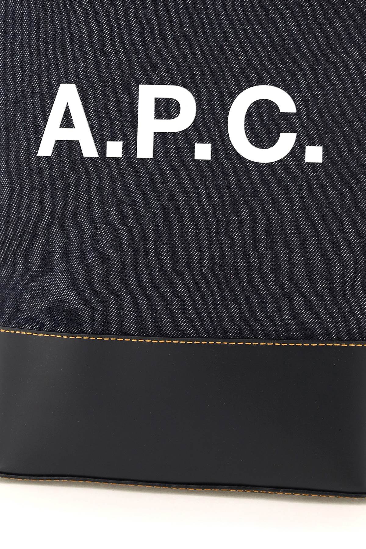 A.P.C. Axel Small Denim Tote Bag   Blue