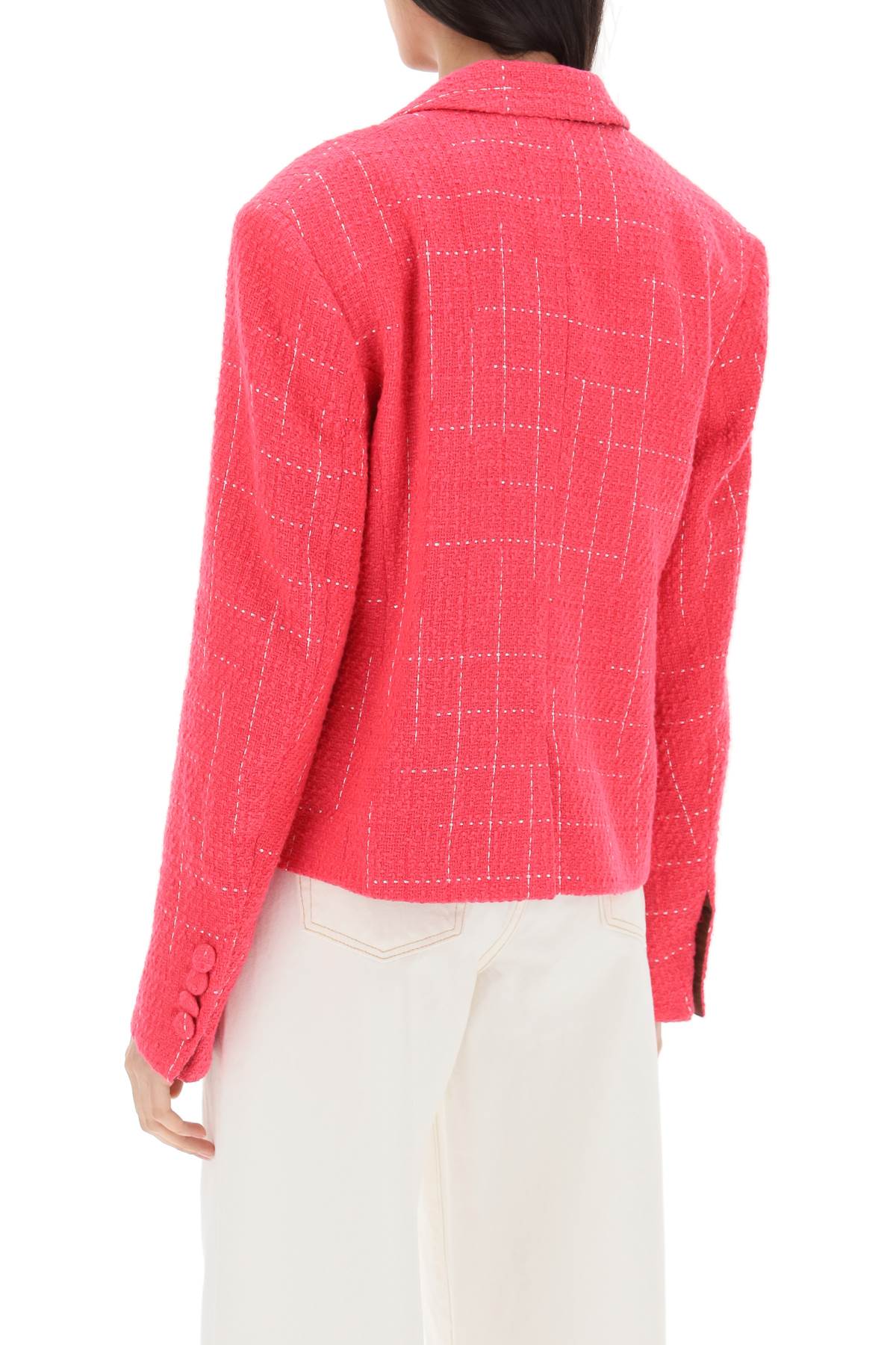 Saks Potts 'Theo' Boucle' Jacket   Fuchsia