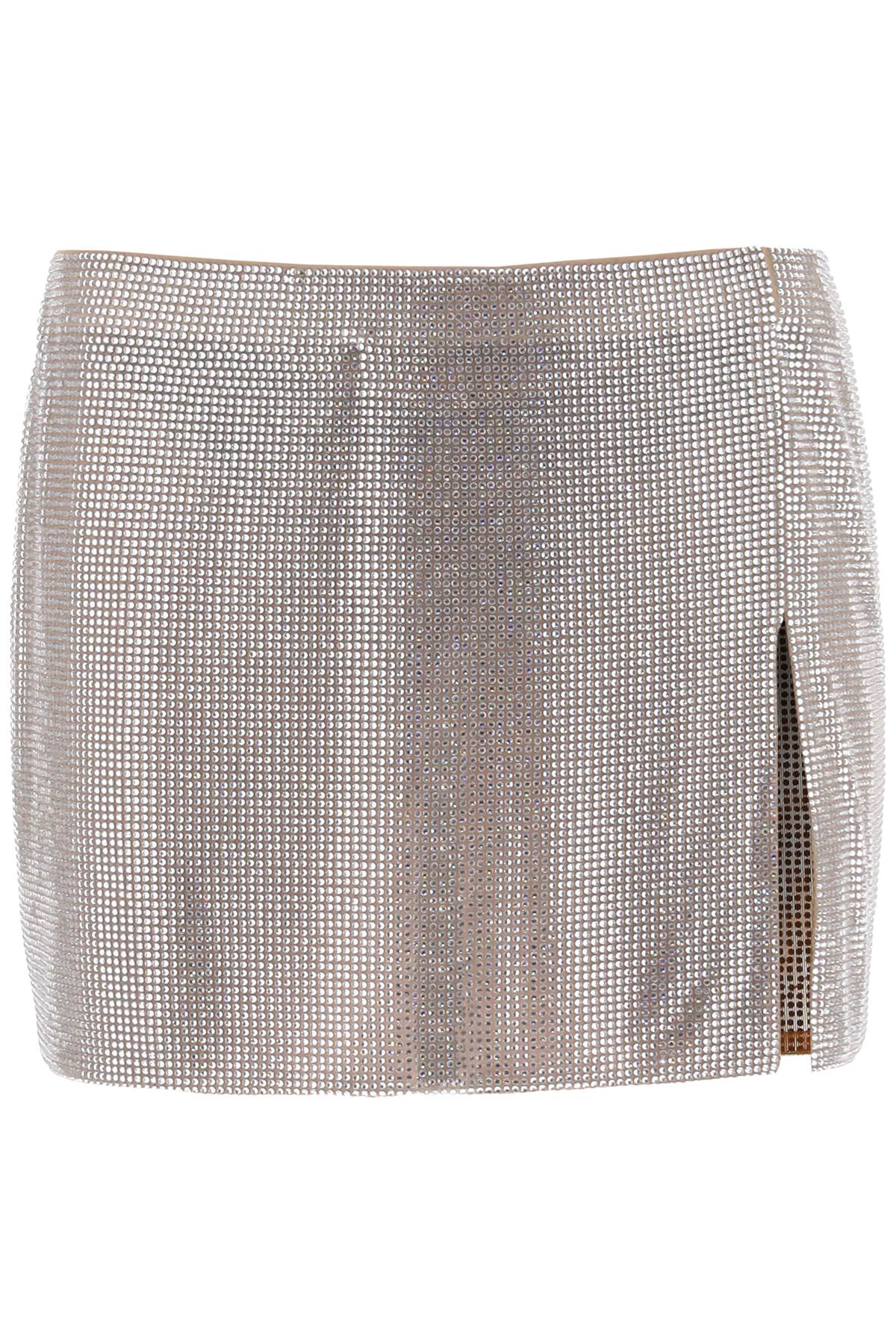 Giuseppe di morabito mini skirt in mesh with crystals all-over - ALPHA PANTHEON Opulencia Elegante | Unveiling the Premier Destination for Designer Fashion & Luxury Apparel