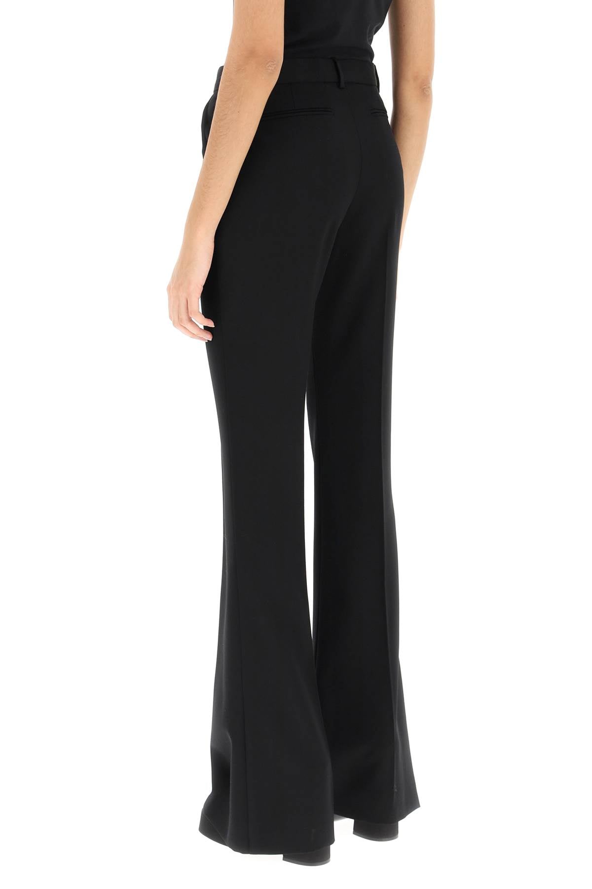 Versace wool flared pants with medusa detail