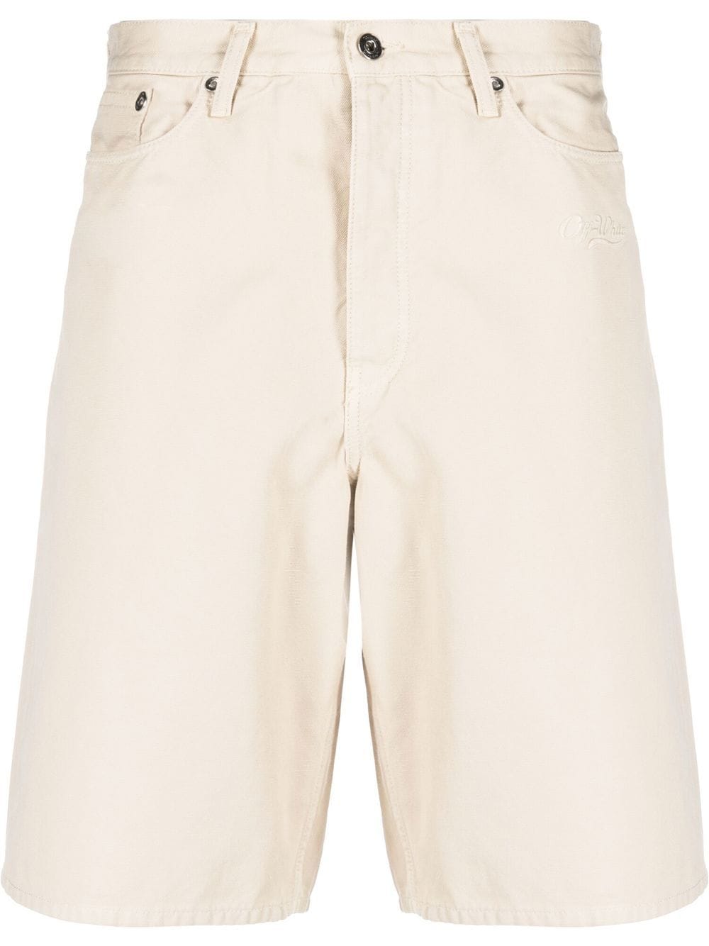 Off White Shorts Beige