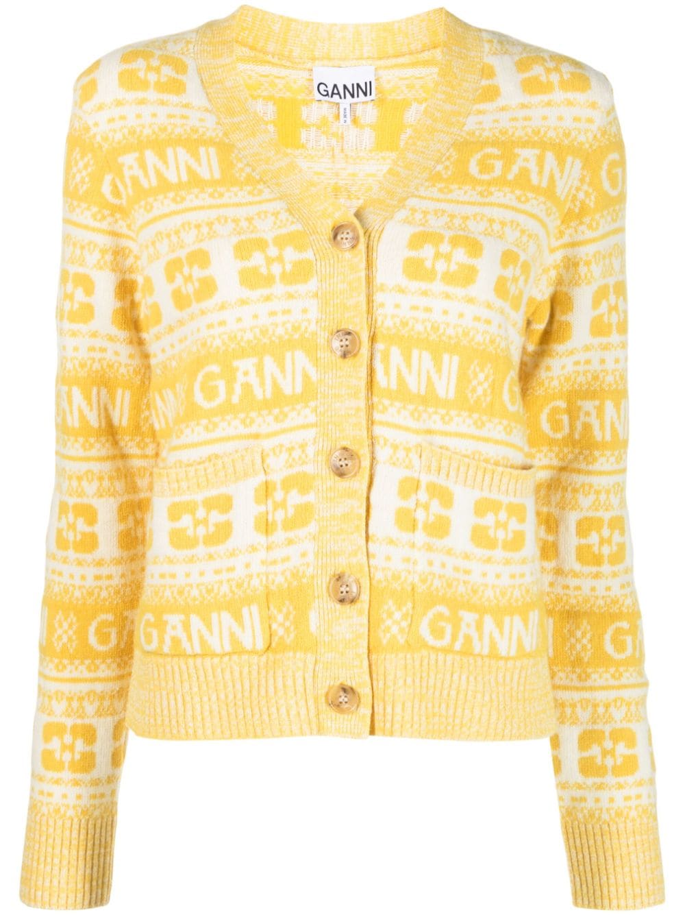 GANNI Sweaters Yellow