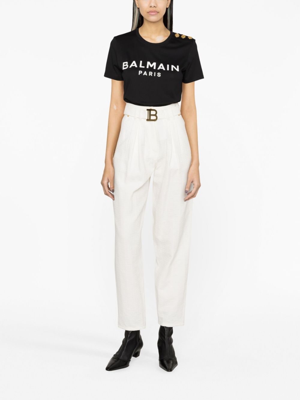 Balmain T-shirts and Polos Black