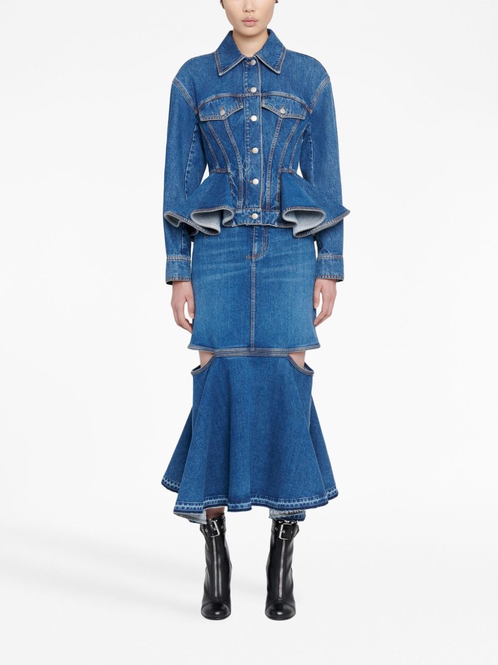 Alexander McQueen Coats Blue