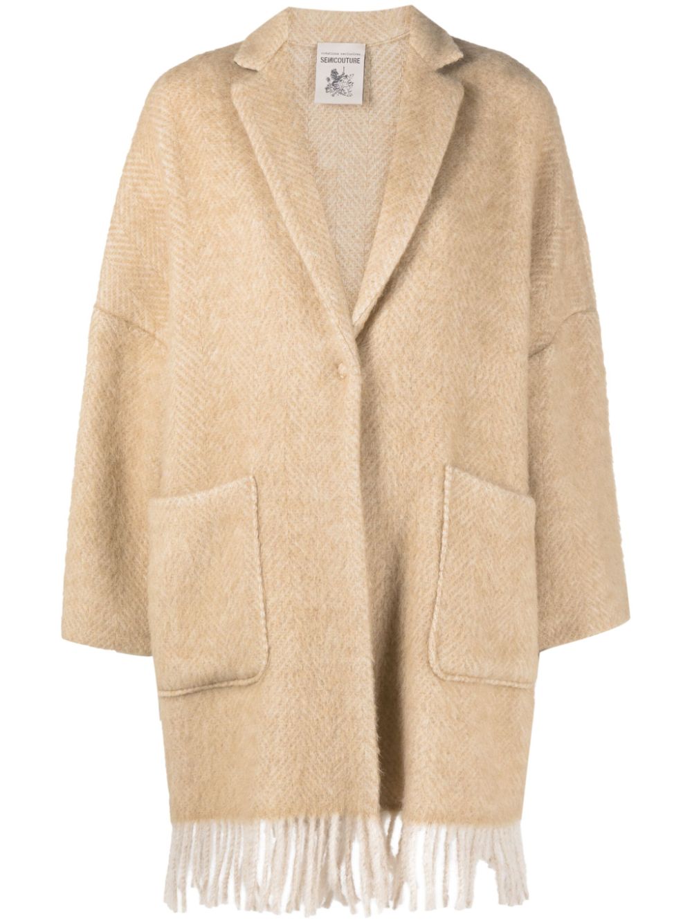 Semicouture Coats Beige