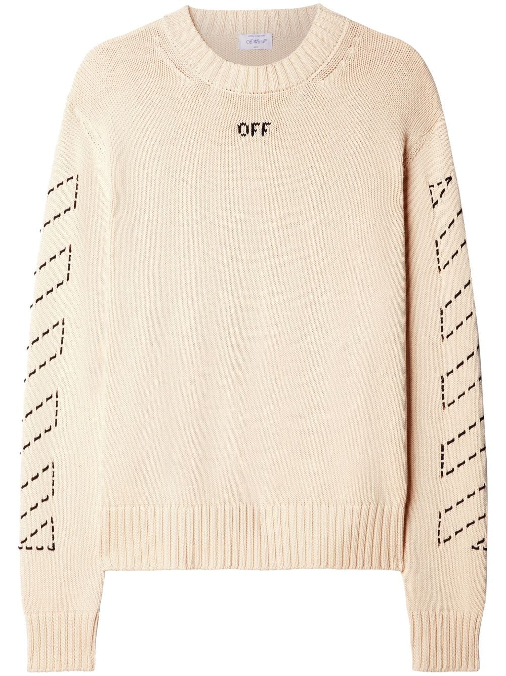 Off White Sweaters Beige