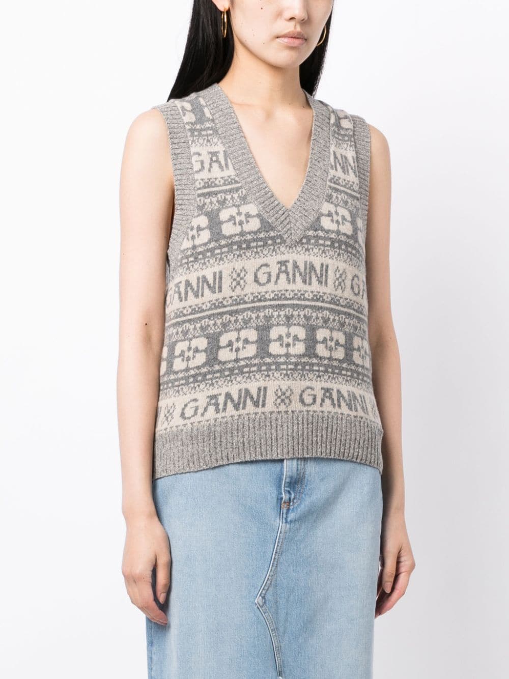 GANNI Sweaters Grey