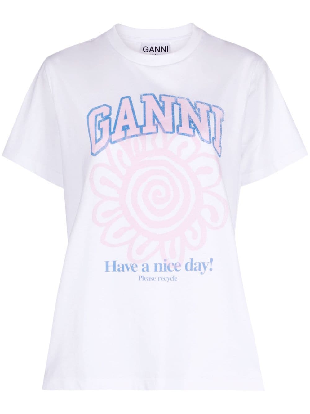 GANNI T-shirts and Polos White