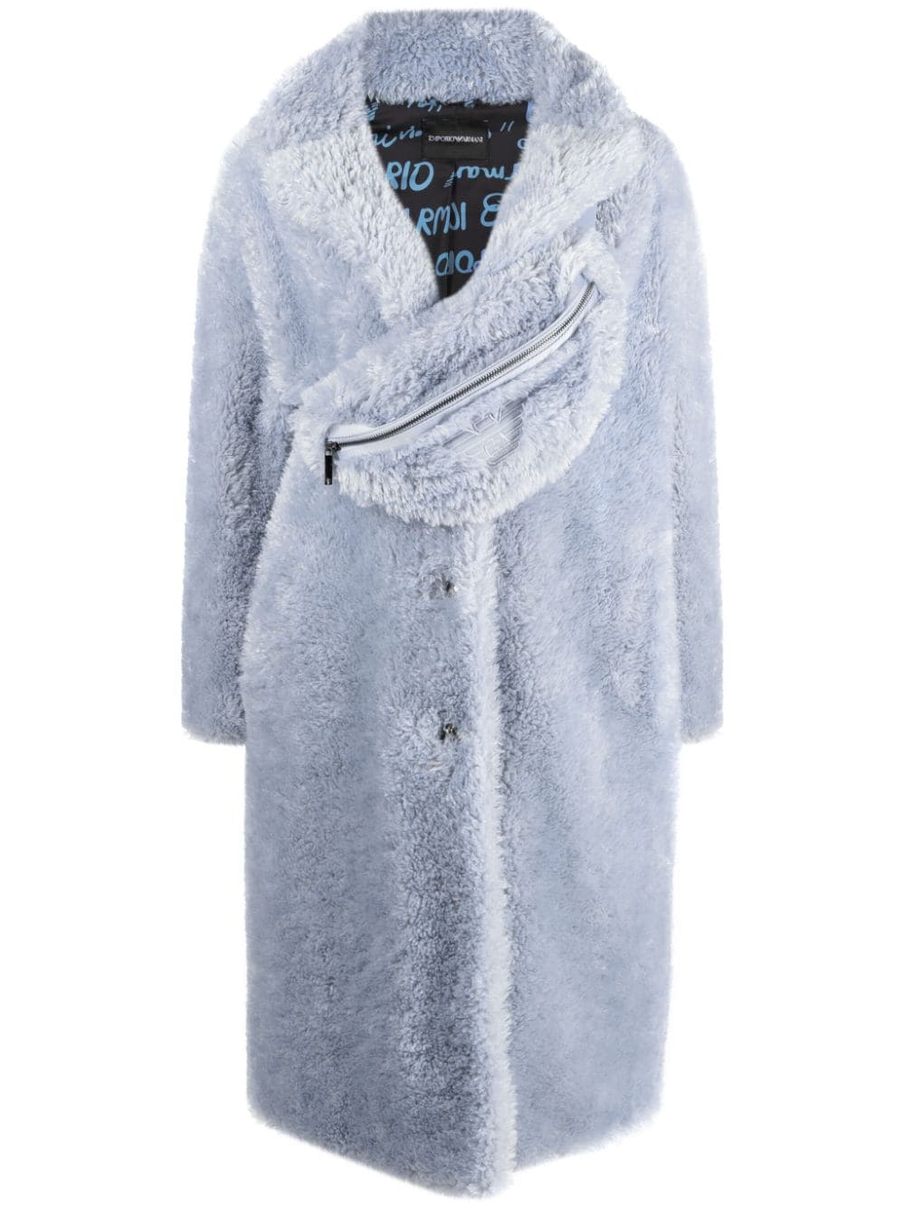 Emporio Armani Coats Clear Blue