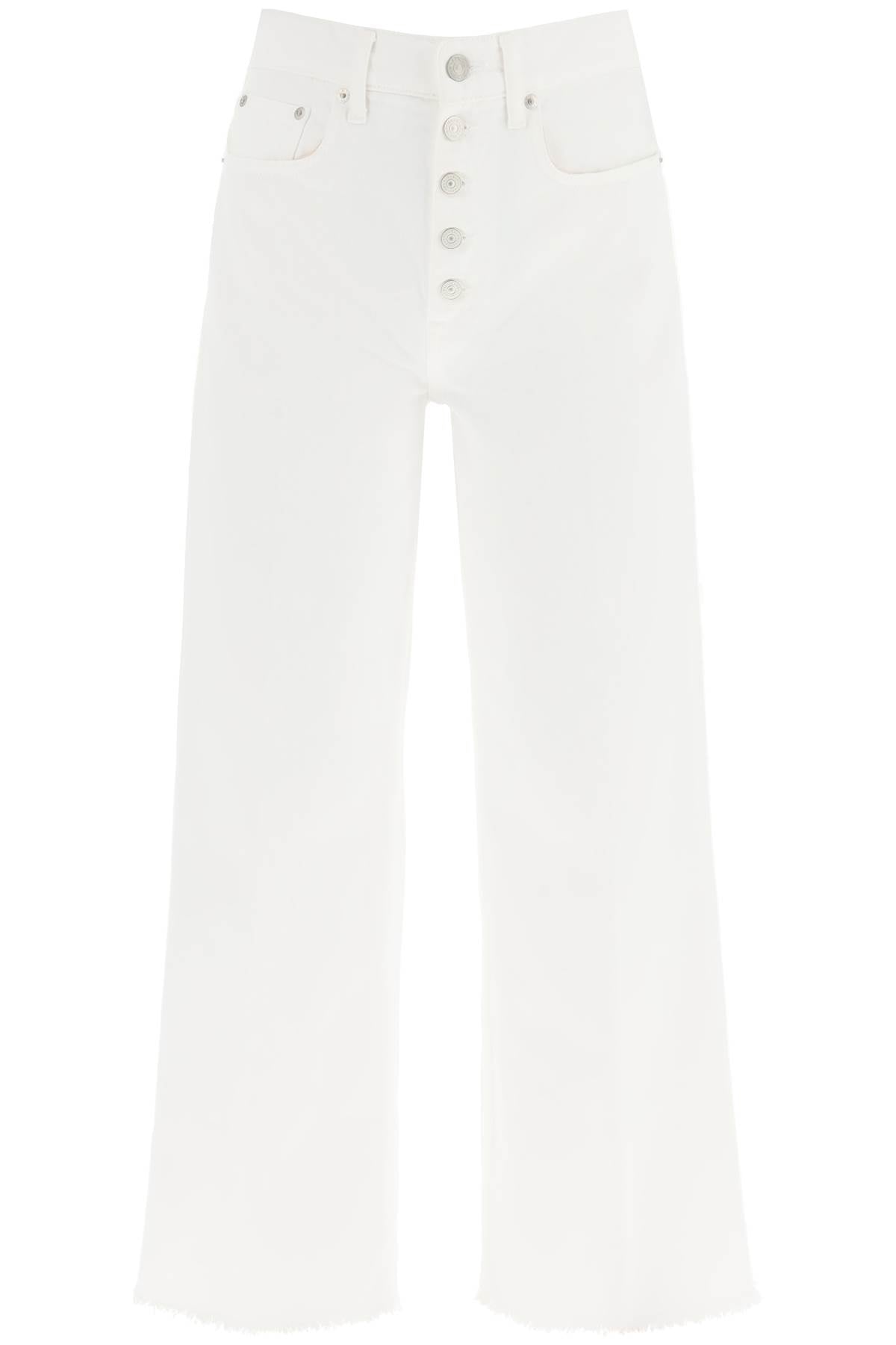 Polo ralph lauren fringed cropped wide leg jeans