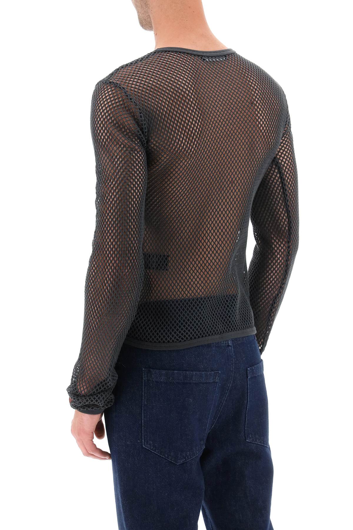 Raf simons long sleeve fishnet knit t-shirt - ALPHA PANTHEON Opulencia Elegante | Unveiling the Premier Destination for Designer Fashion & Luxury Apparel