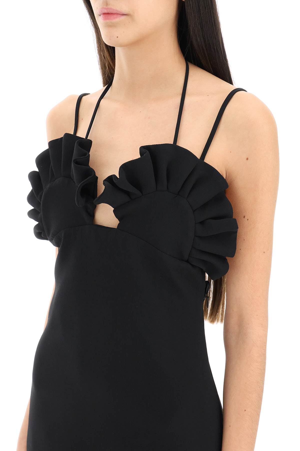 Giuseppe di morabito ruffled crepe mini dress