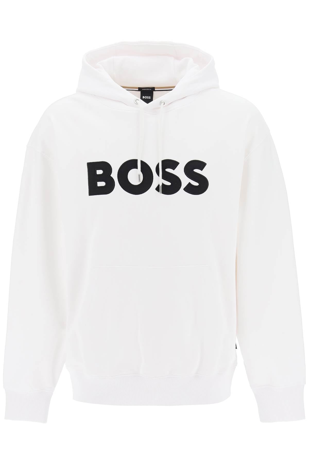 Boss logo patch hoodie - ALPHA PANTHEON Opulencia Elegante | Unveiling the Premier Destination for Designer Fashion & Luxury Apparel