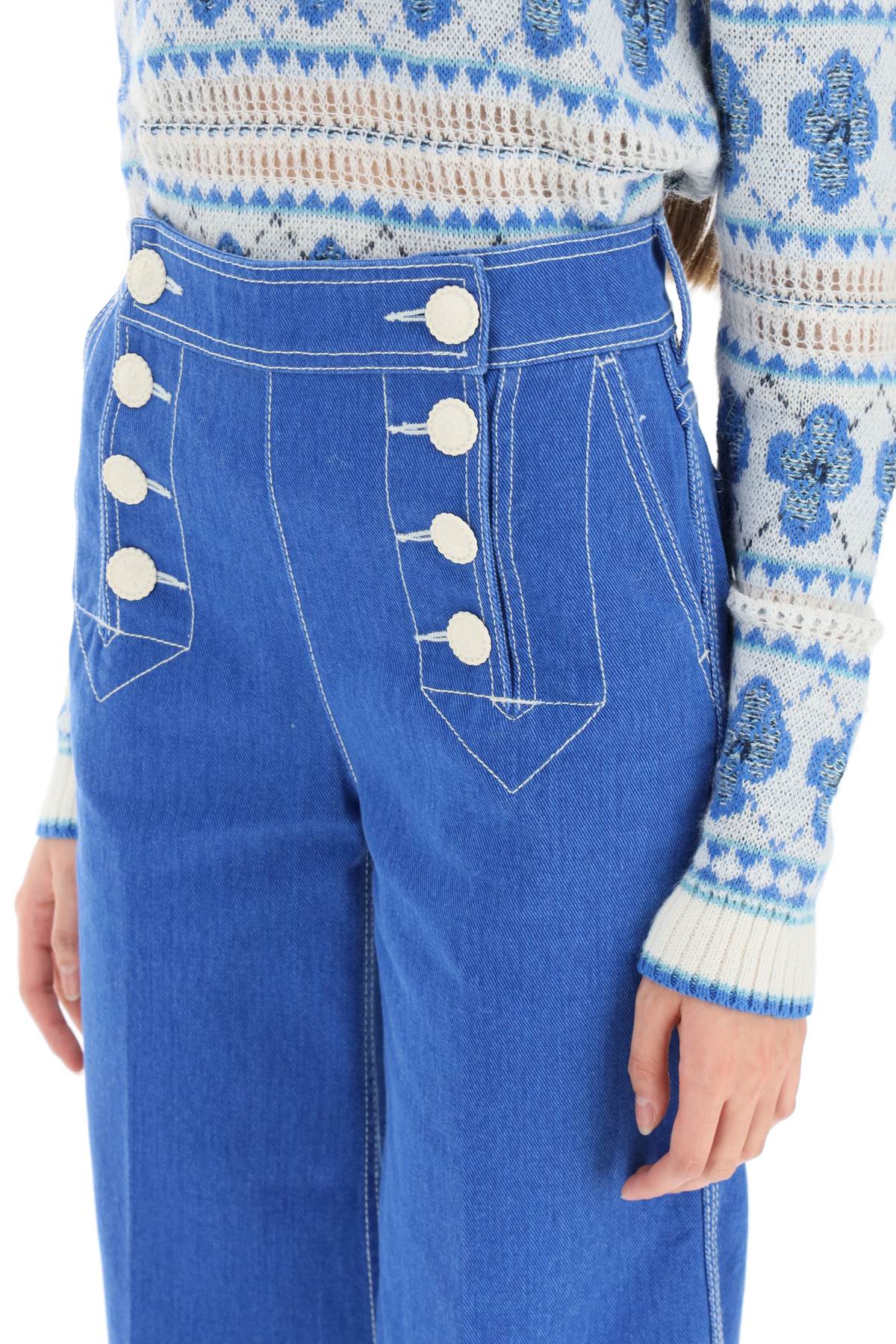 Zimmermann 'high tide' kick flare sailor jeans