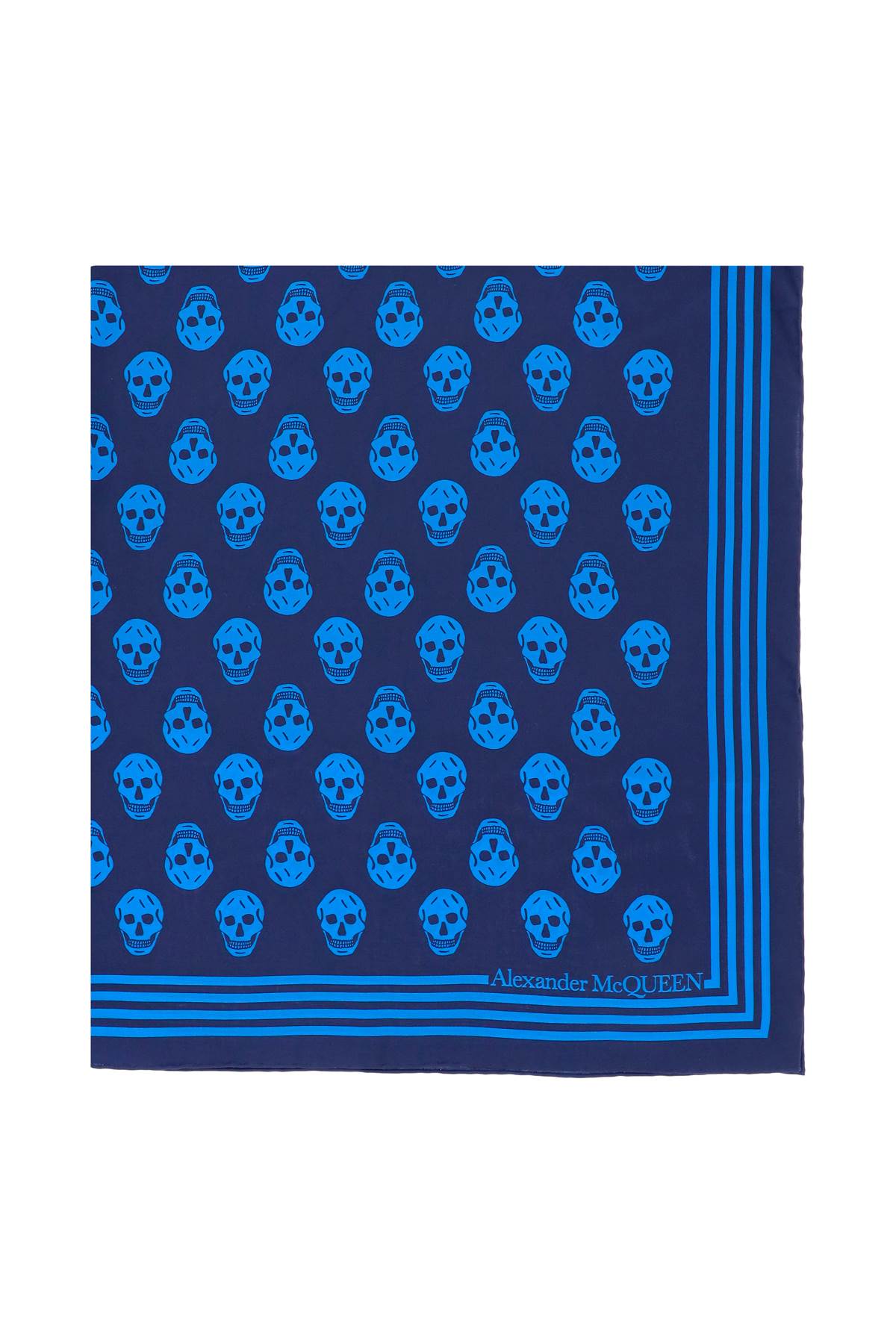 Alexander mcqueen skull print silk scarf