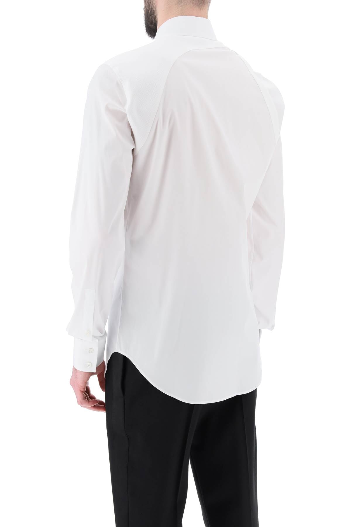 Alexander mcqueen harness shirt in stretch cotton