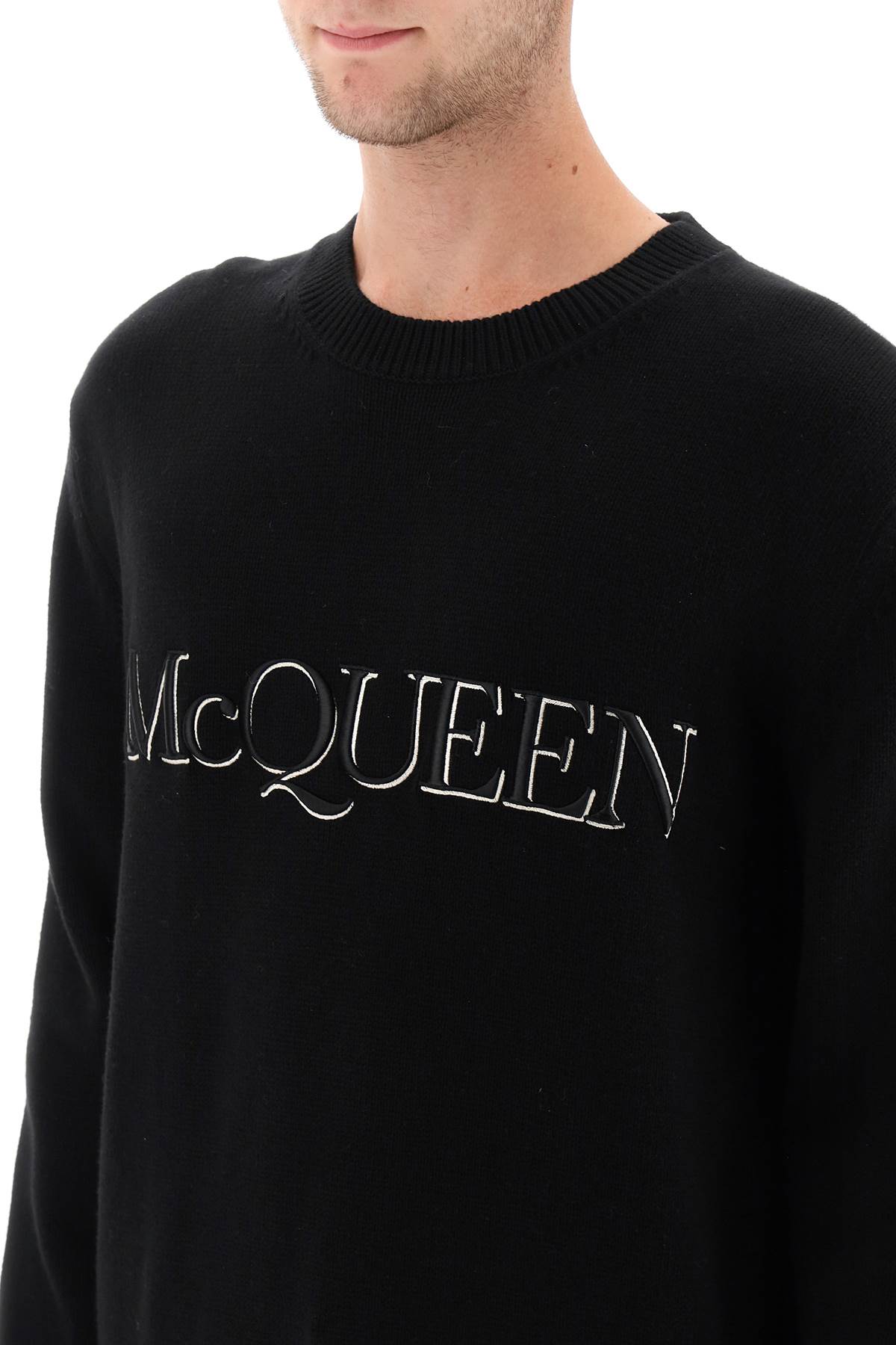 Alexander mcqueen sweater with logo embroidery - ALPHA PANTHEON Opulencia Elegante | Unveiling the Premier Destination for Designer Fashion & Luxury Apparel