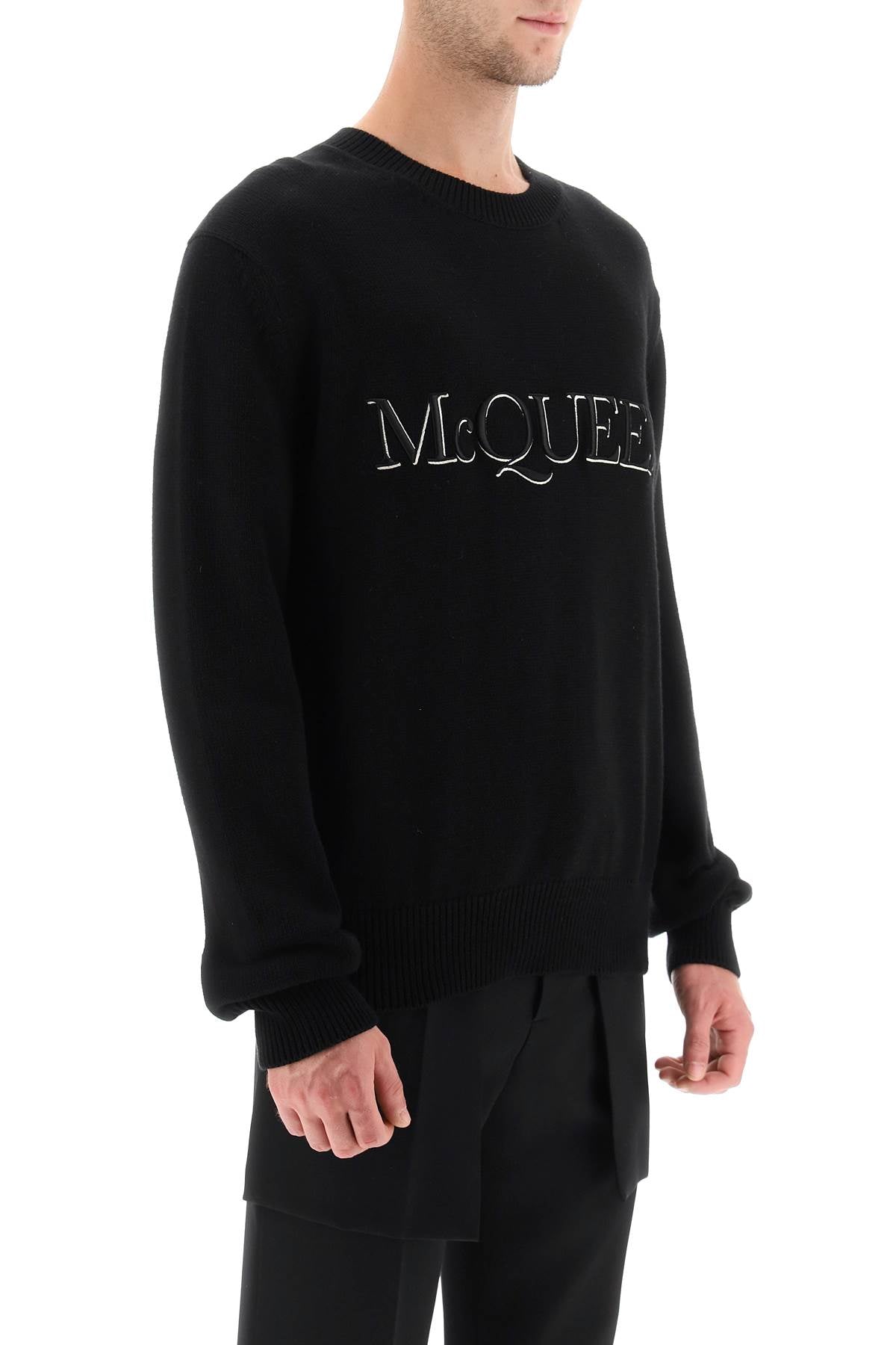 Alexander mcqueen sweater with logo embroidery - ALPHA PANTHEON Opulencia Elegante | Unveiling the Premier Destination for Designer Fashion & Luxury Apparel