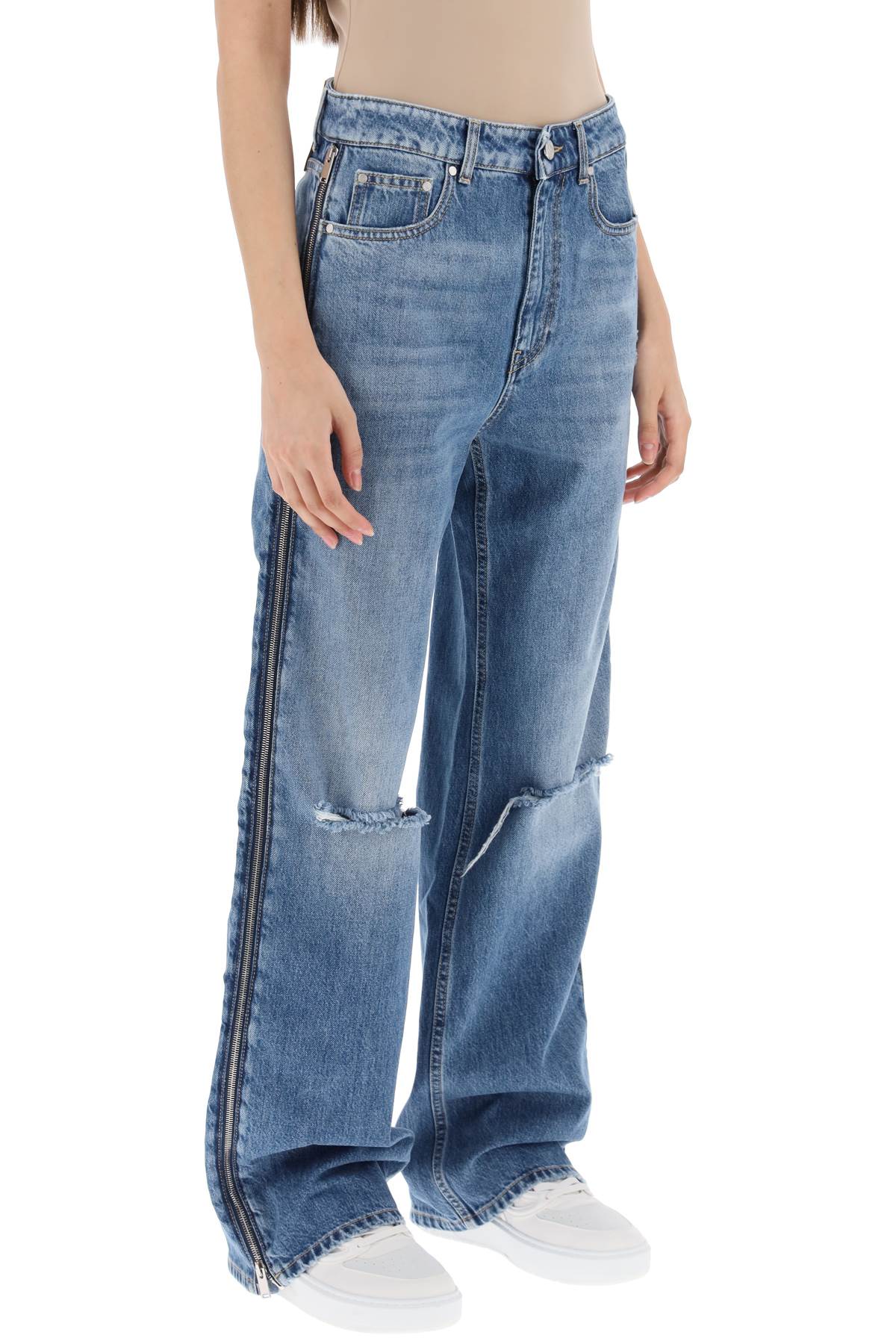 Stella mccartney straight leg jeans with zippers