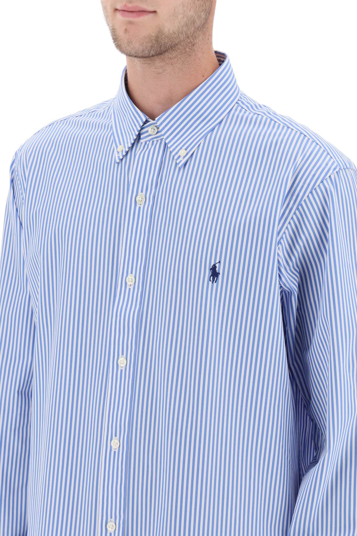 Polo ralph lauren striped cotton poplin shirt