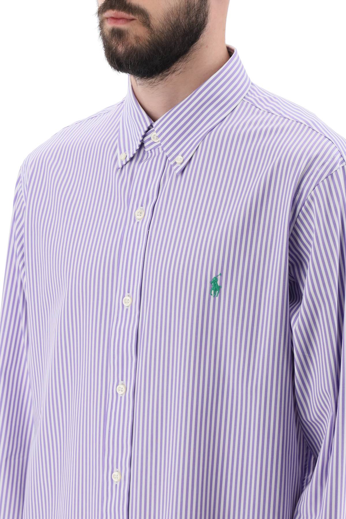 Polo ralph lauren striped cotton poplin shirt