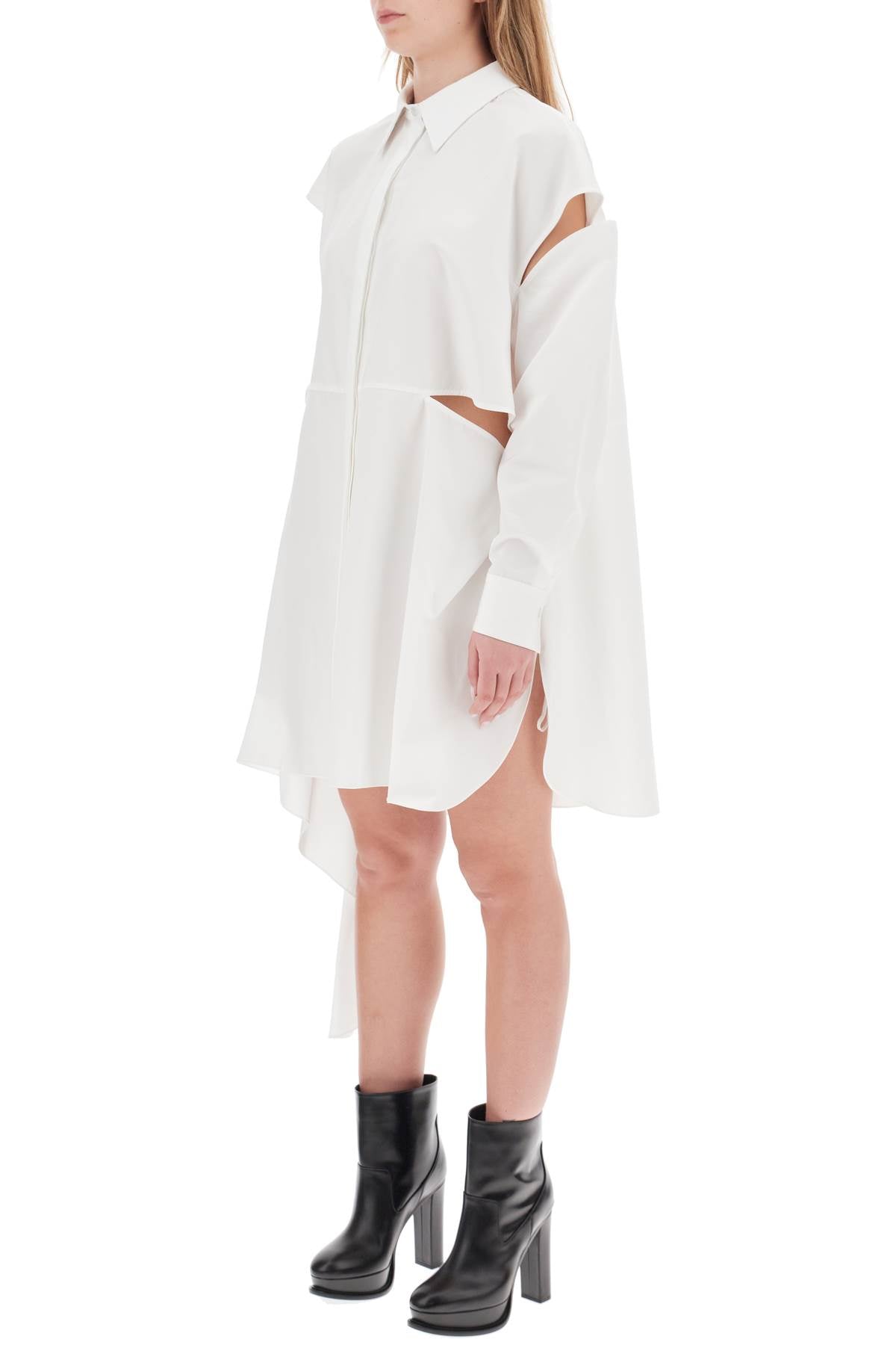 Alexander mcqueen shirt dress with cut-outs