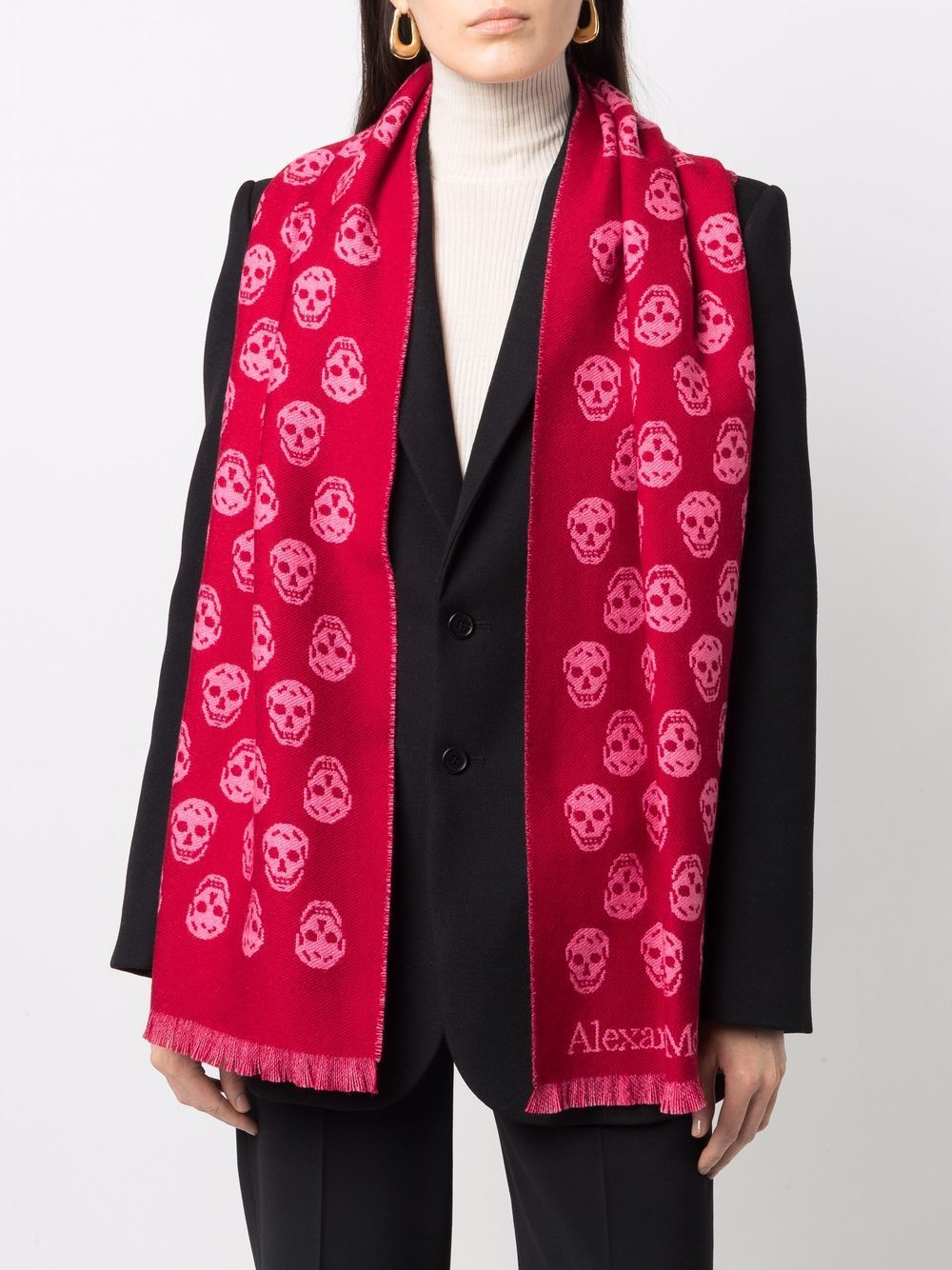 Alexander McQueen Scarfs Red