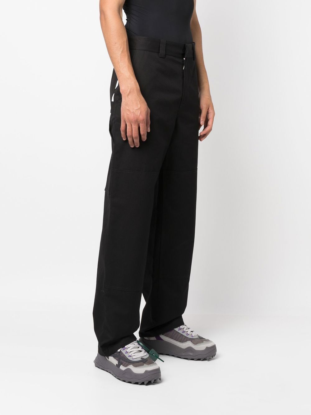 Off White Trousers Black