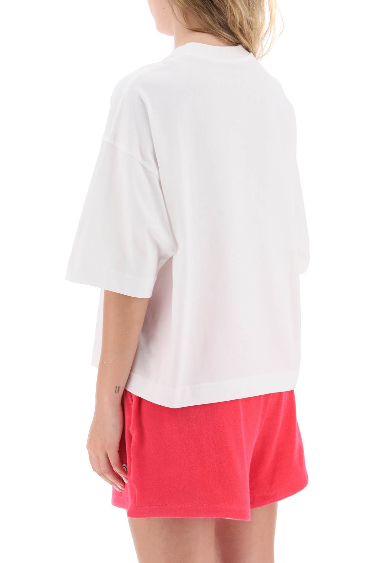 Moncler basic cropped t-shirt with logo print