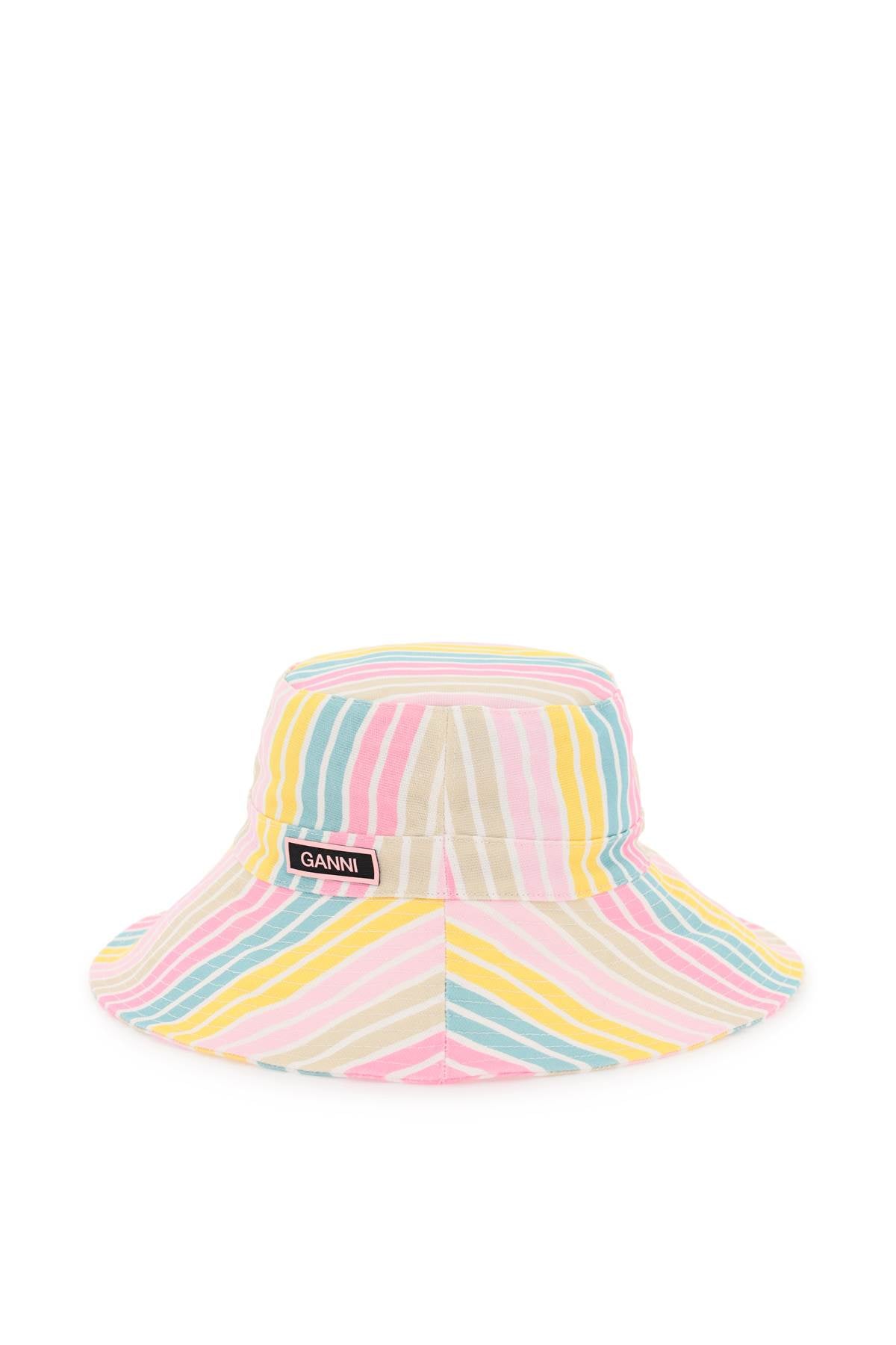 Ganni stripe bucket hat