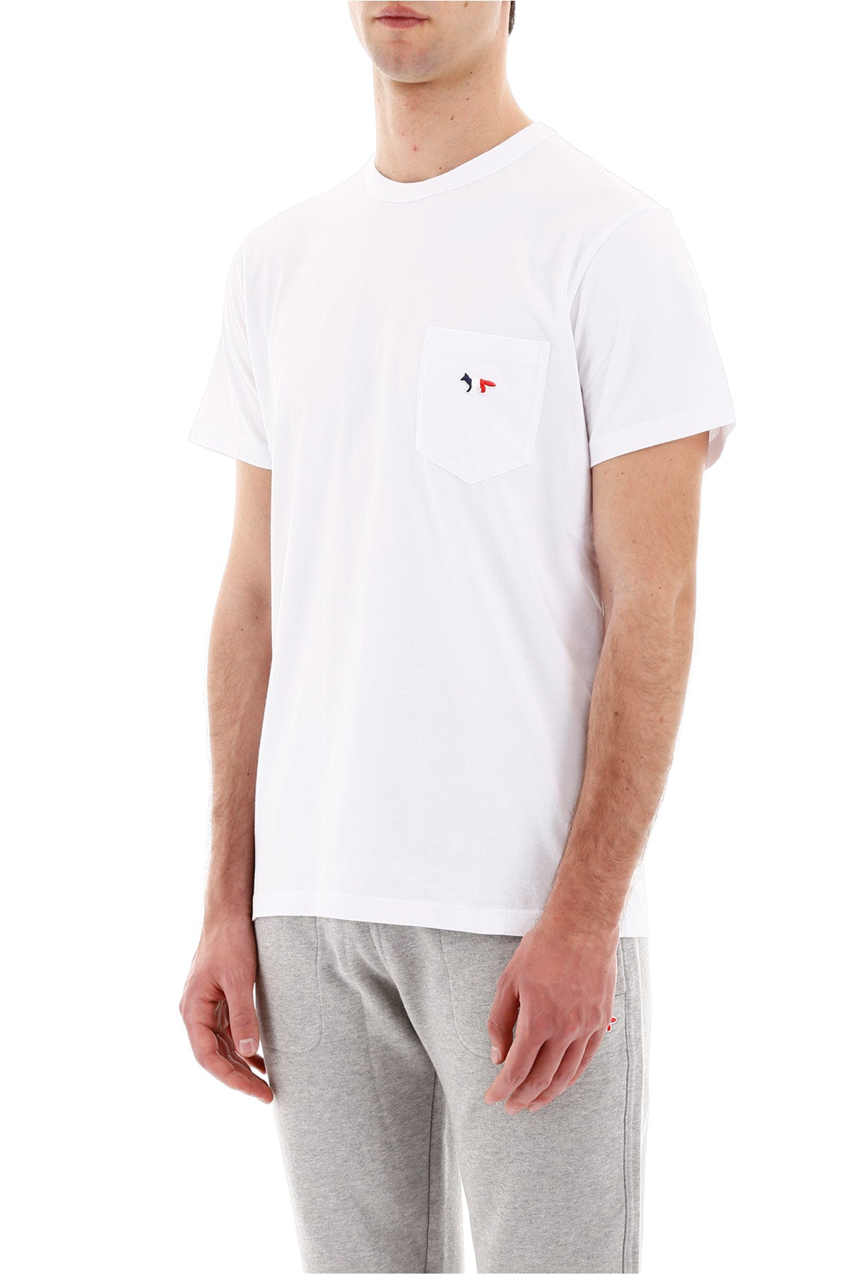 Maison kitsune t-shirt with pocket and tricolour fox