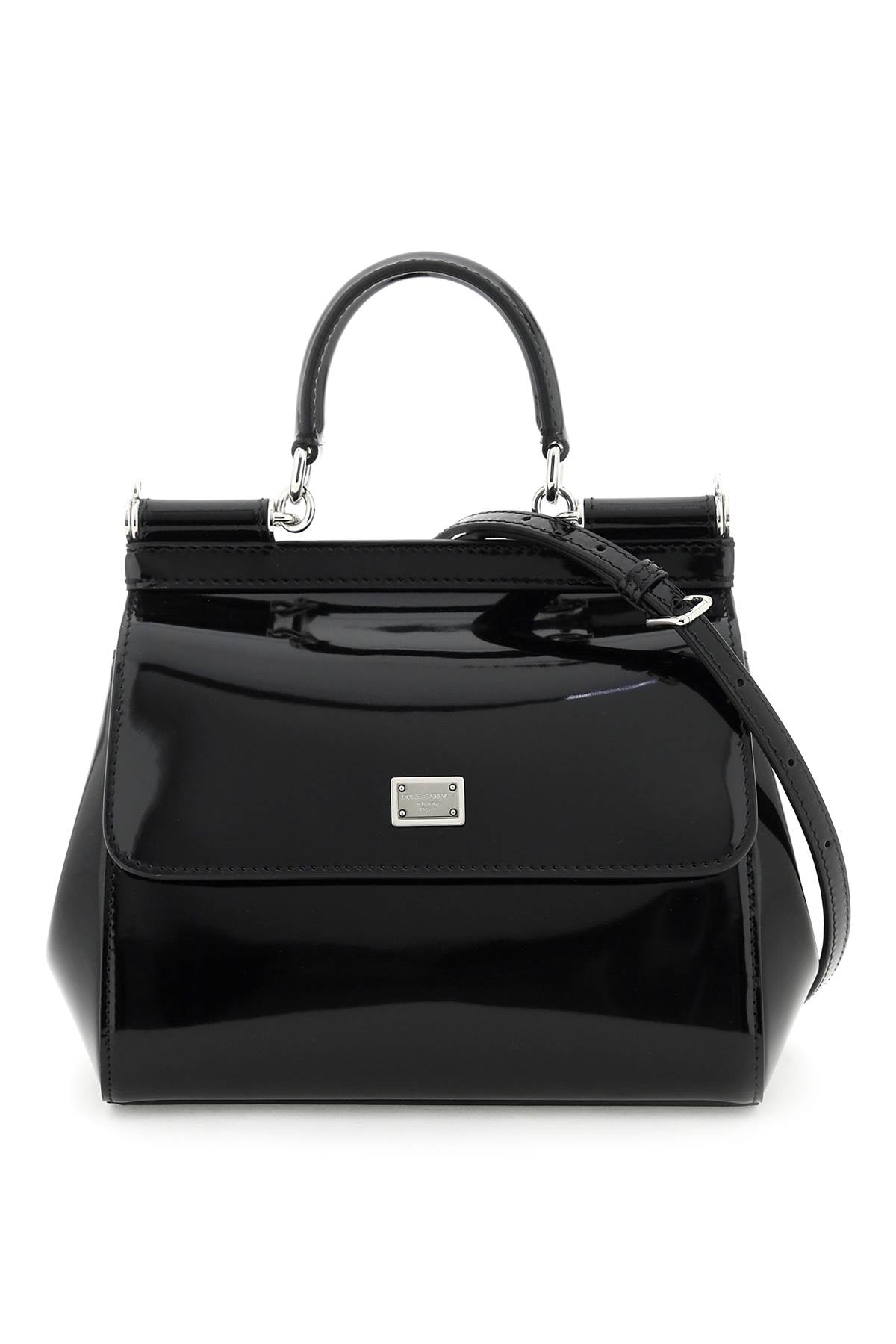 Dolce & gabbana patent leather 'sicily' handbag