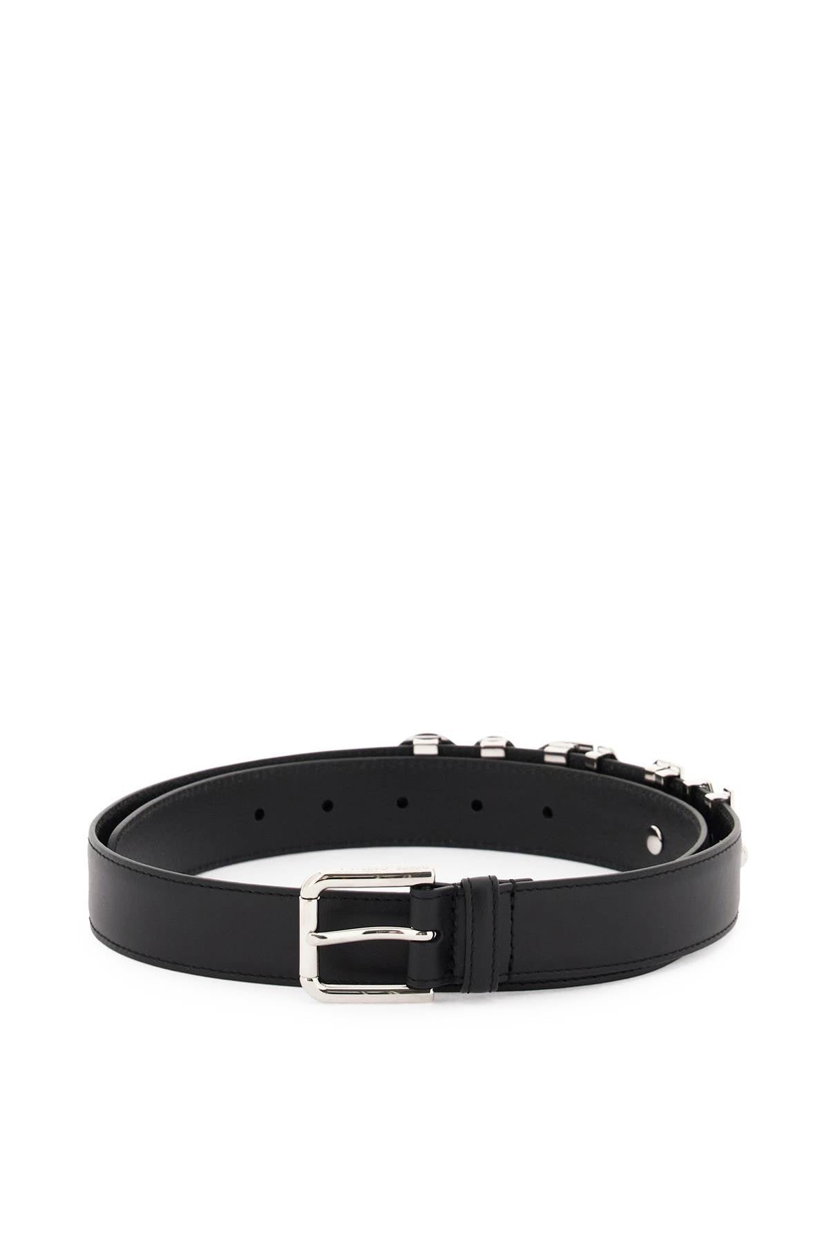 Dolce & gabbana lettering leather belt