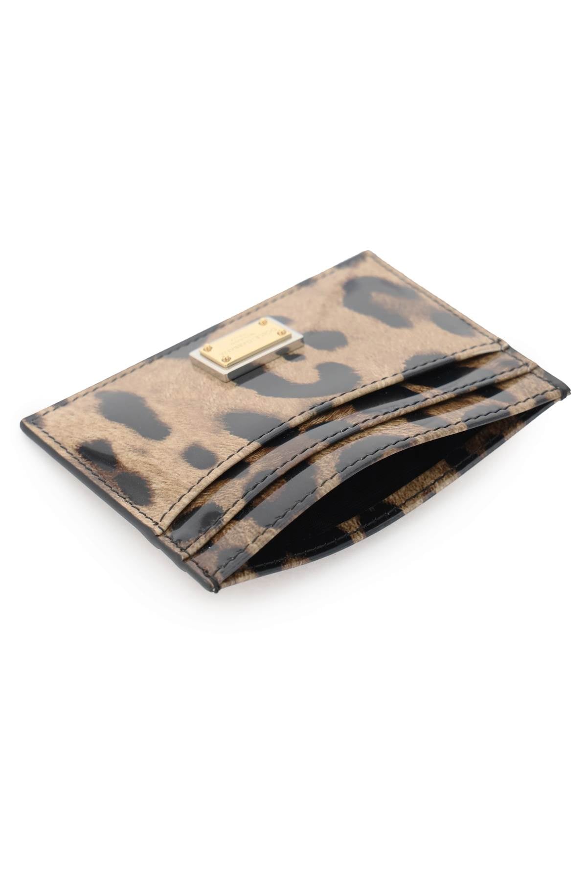 Dolce & gabbana leopard print leather cardholder