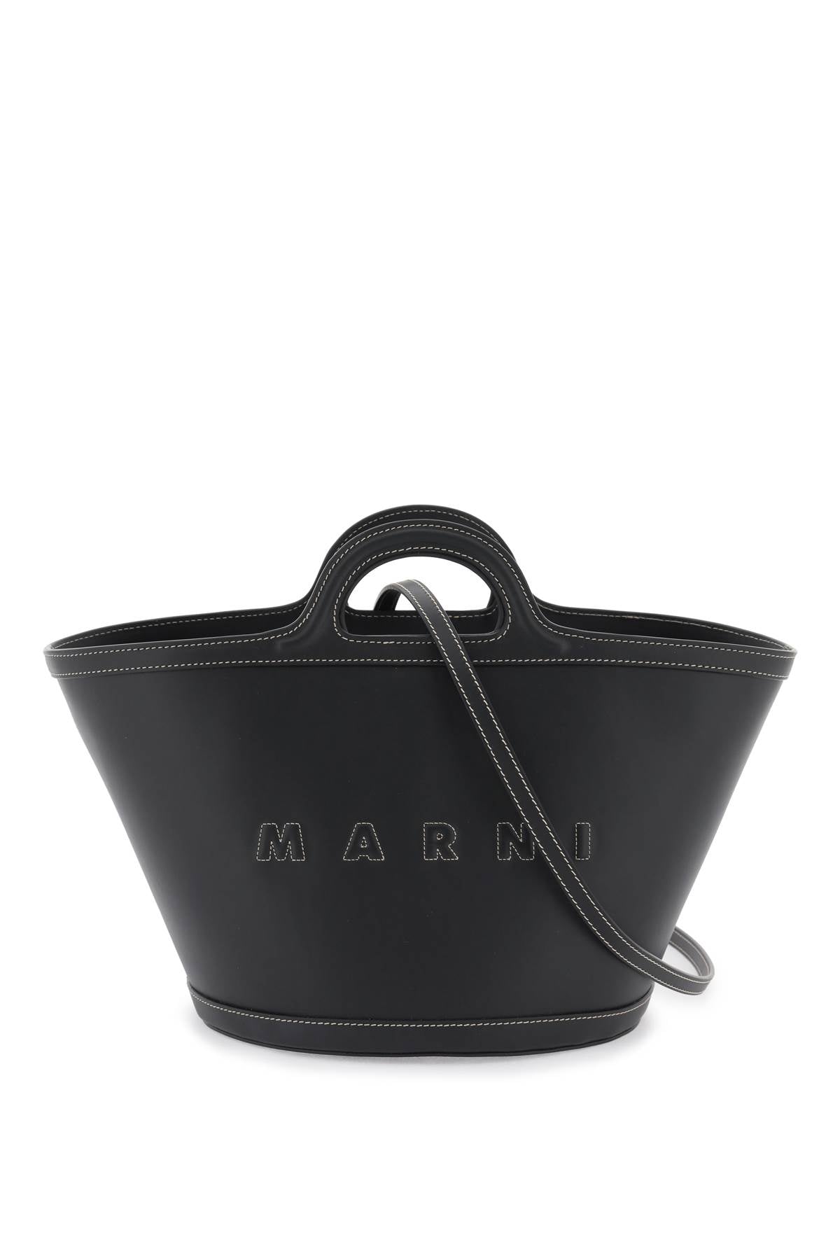 Marni leather small tropicalia bucket bag