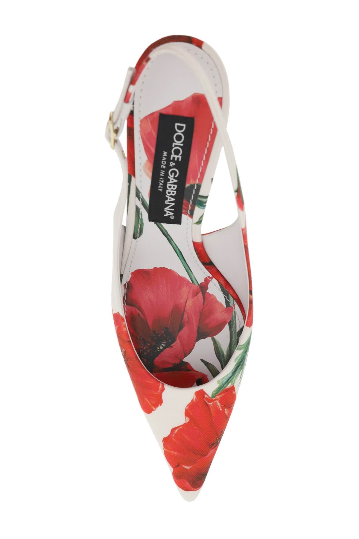 Dolce & gabbana slingback pumps with poppy print